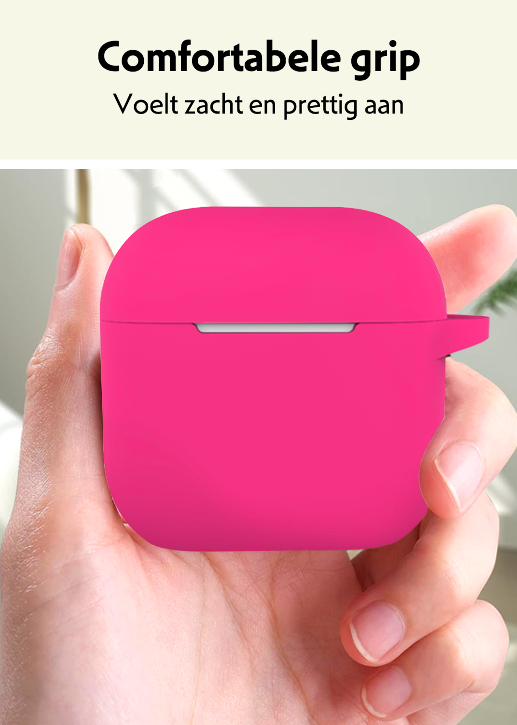 LUQ LUQ Siliconen Hoesje Voor Apple AirPods 4 - Roze