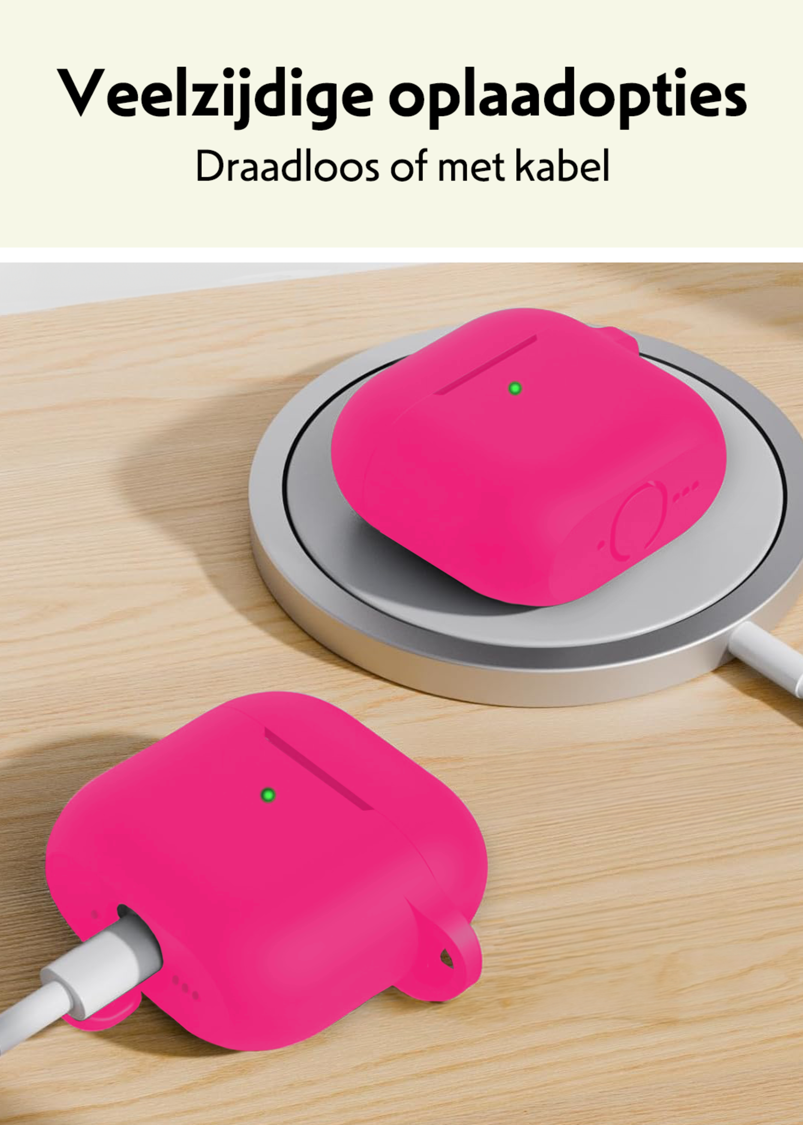 LUQ LUQ Siliconen Hoesje Voor Apple AirPods 4 - Roze