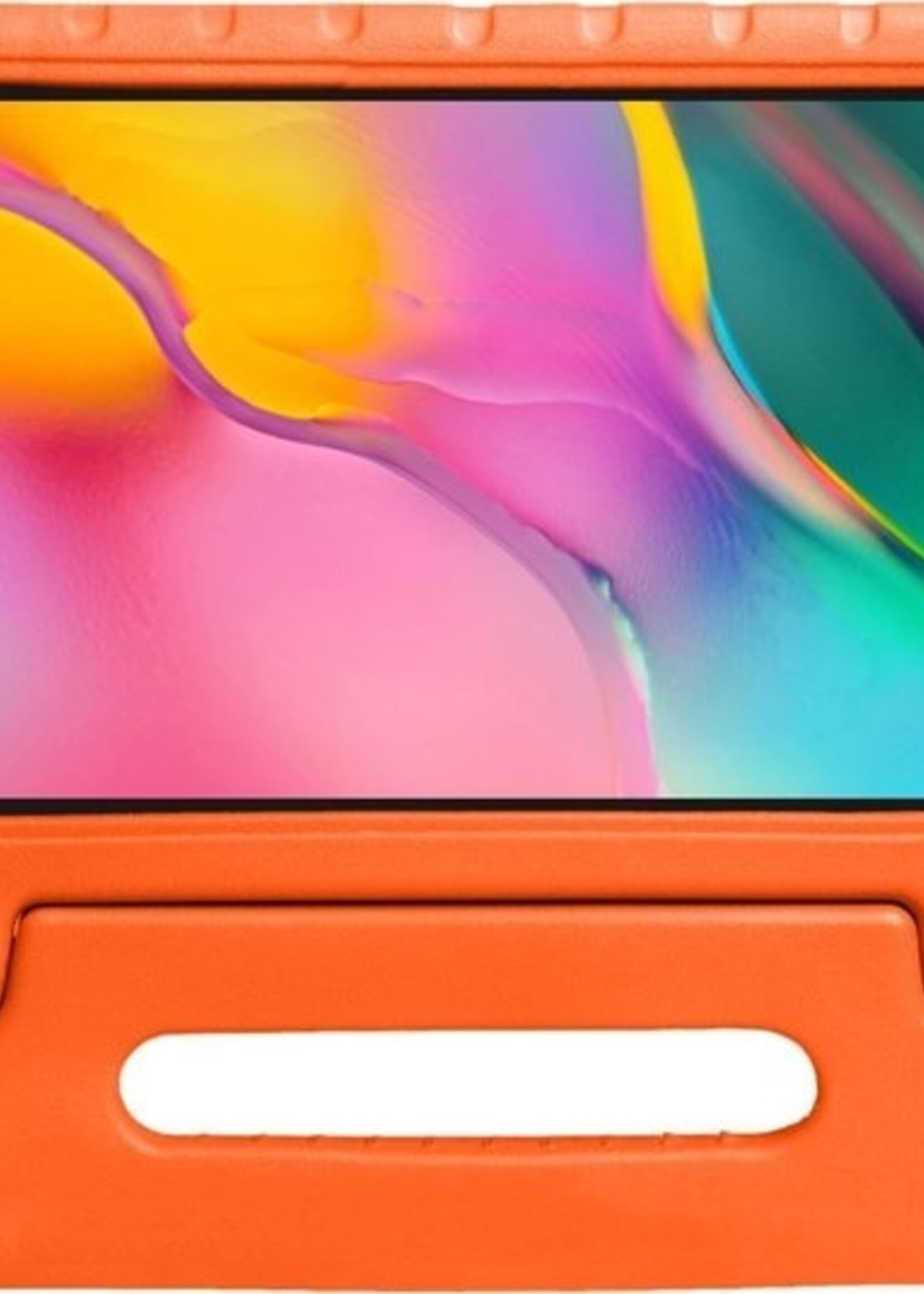 LUQ LUQ Samsung Galaxy Tab A 8.0 2019 (SM-T290 / SM-T295) Kinderhoes Met Screenprotector - Oranje