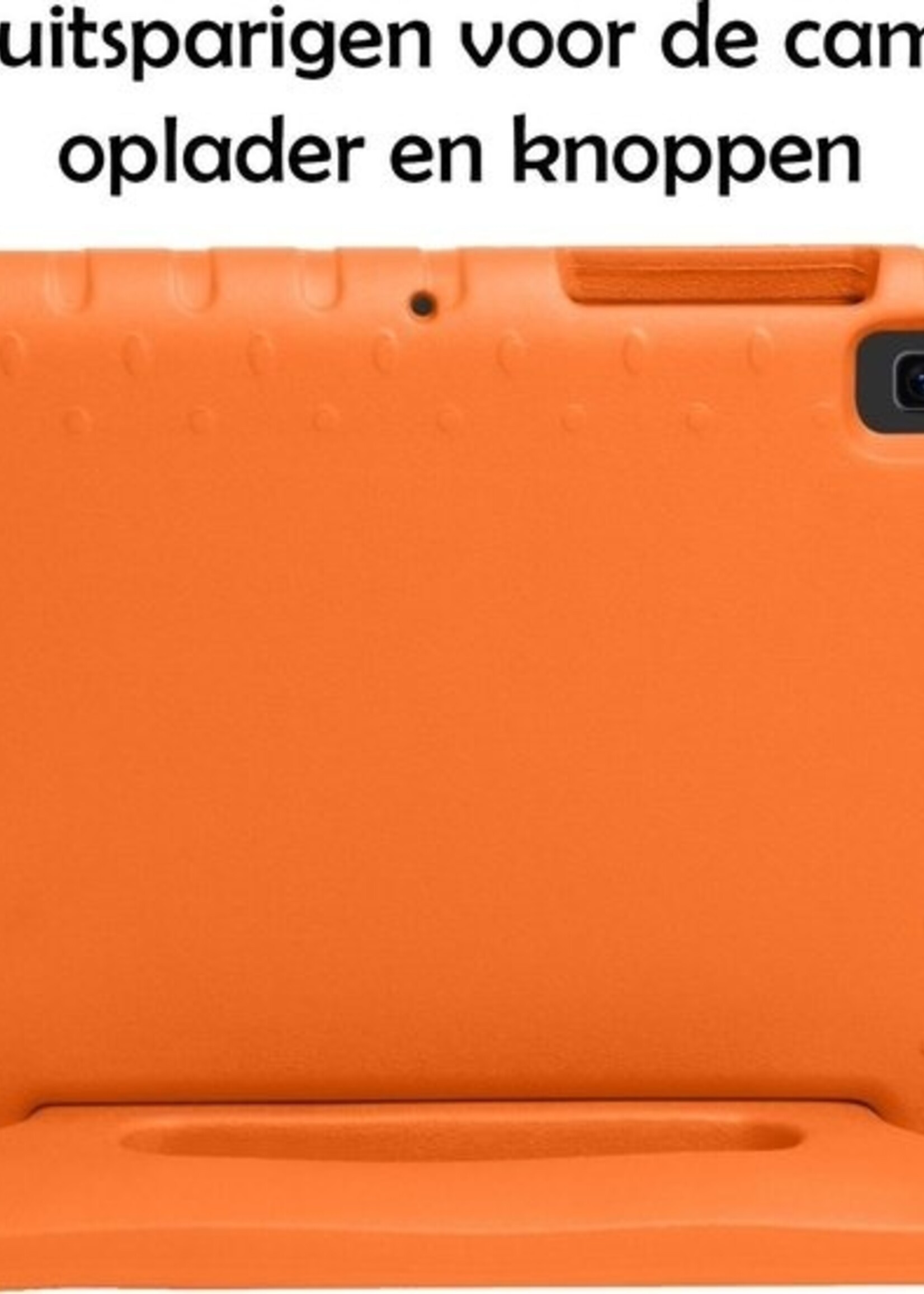LUQ LUQ Samsung Galaxy Tab S6 Lite Kinderhoes Met Screenprotector - Oranje
