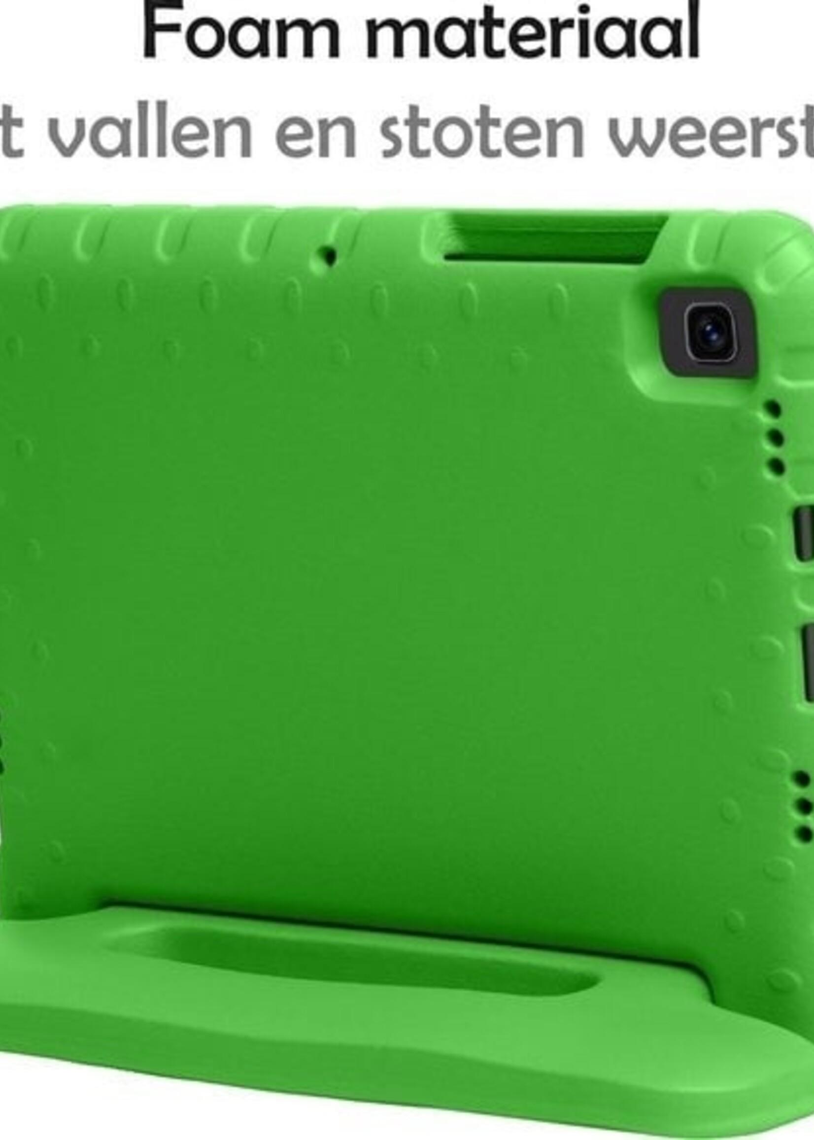 LUQ LUQ Samsung Galaxy Tab S6 Lite Kinderhoes Met 2x Screenprotector - Groen