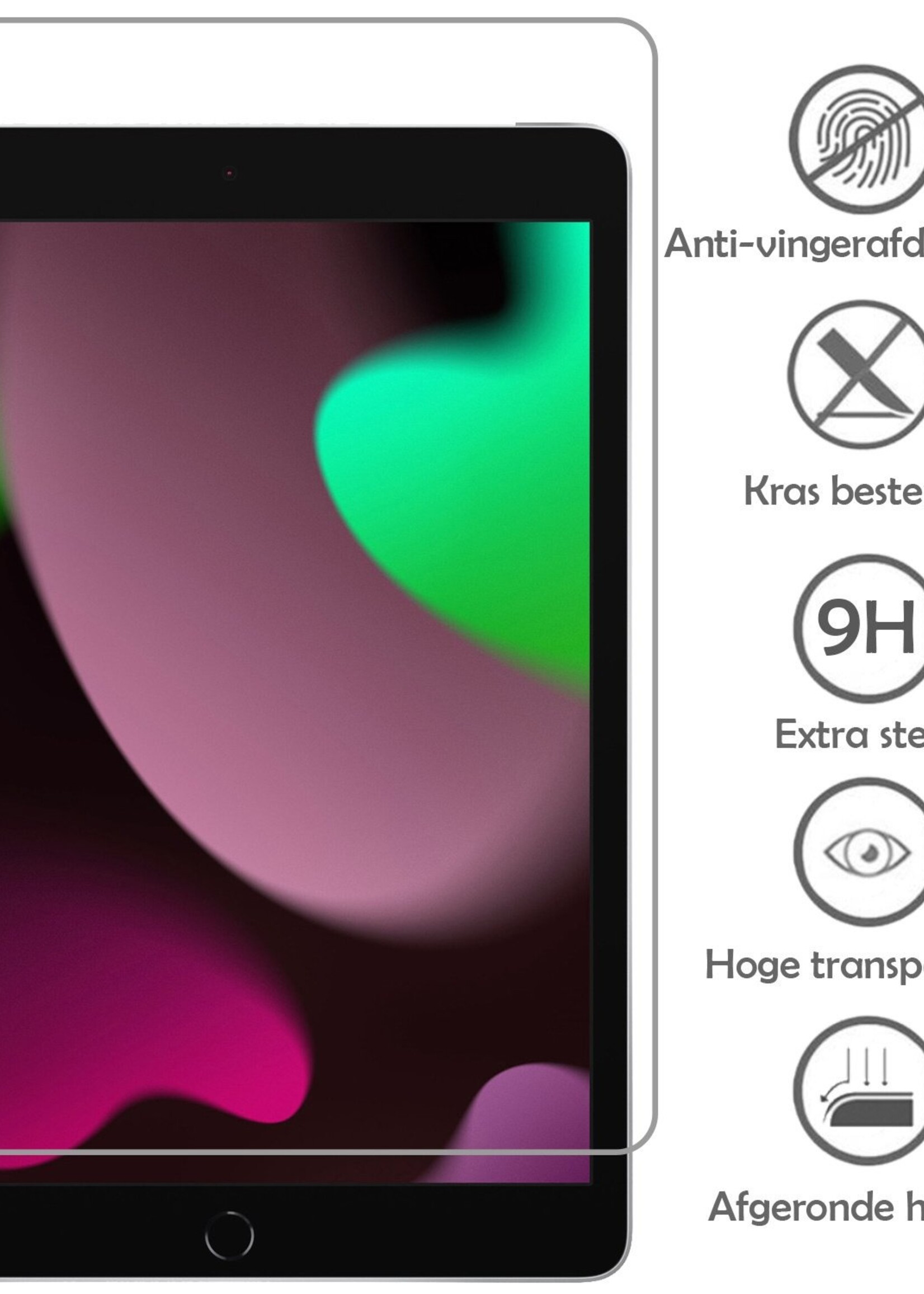 LUQ LUQ iPad 10.2 2019/2020 Kinderhoes Met Screenprotector - Rood