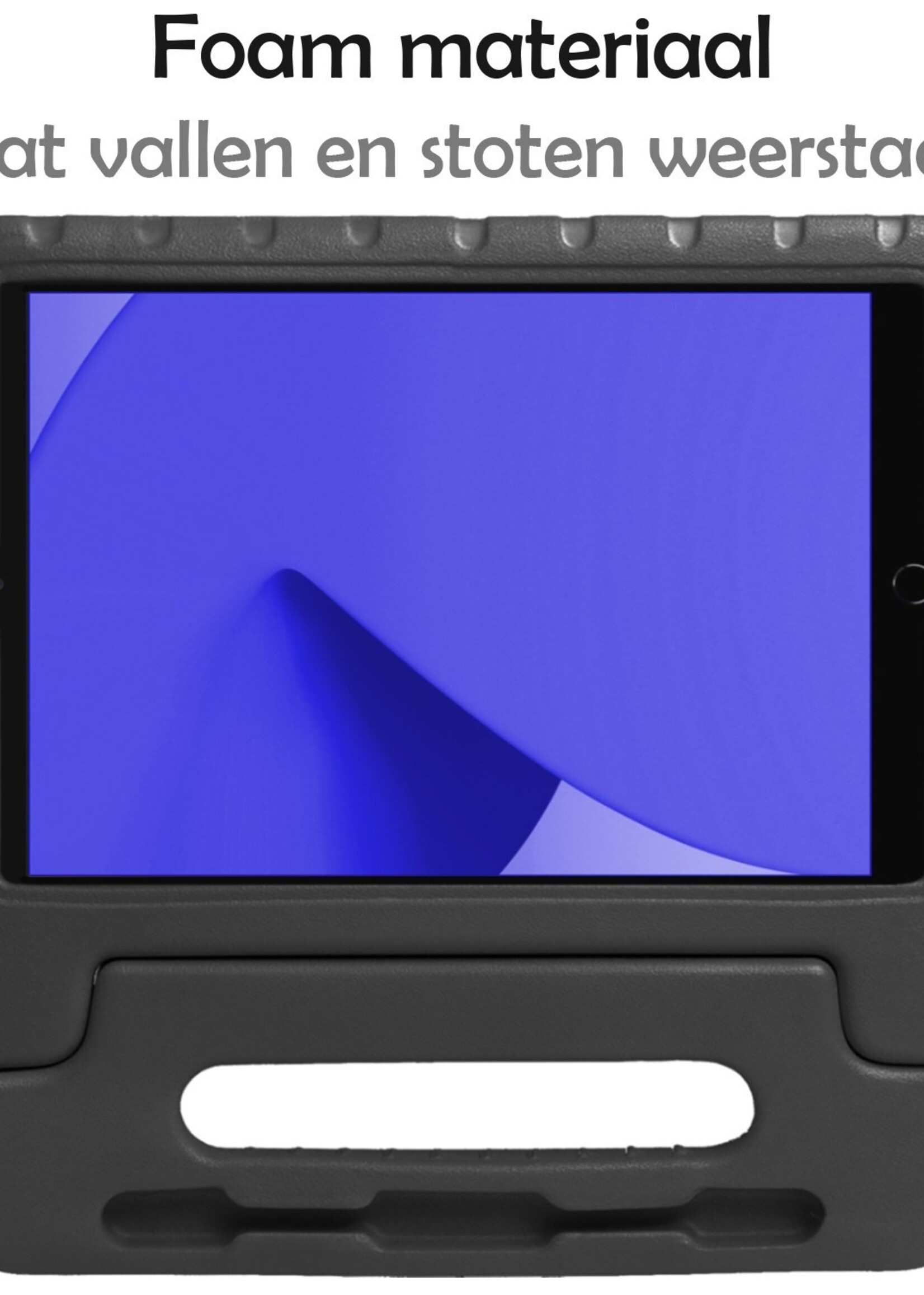 LUQ LUQ iPad 10.2 2019/2020 Kinderhoes Met Screenprotector - Zwart