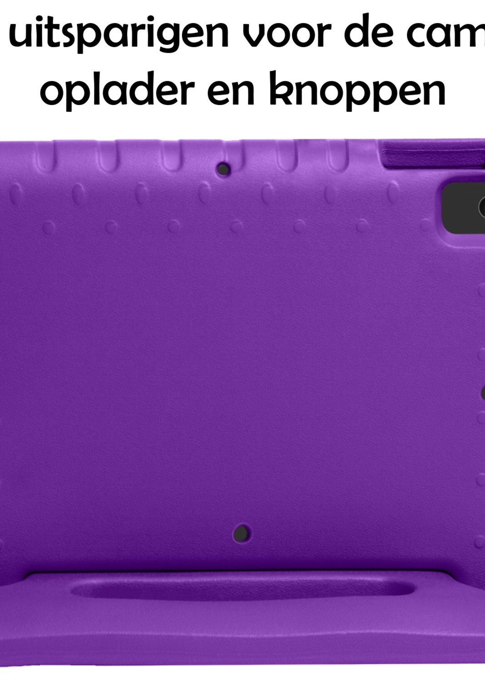 LUQ LUQ iPad 10.2 2019/2020 Kinderhoes Met 2x Screenprotector - Paars