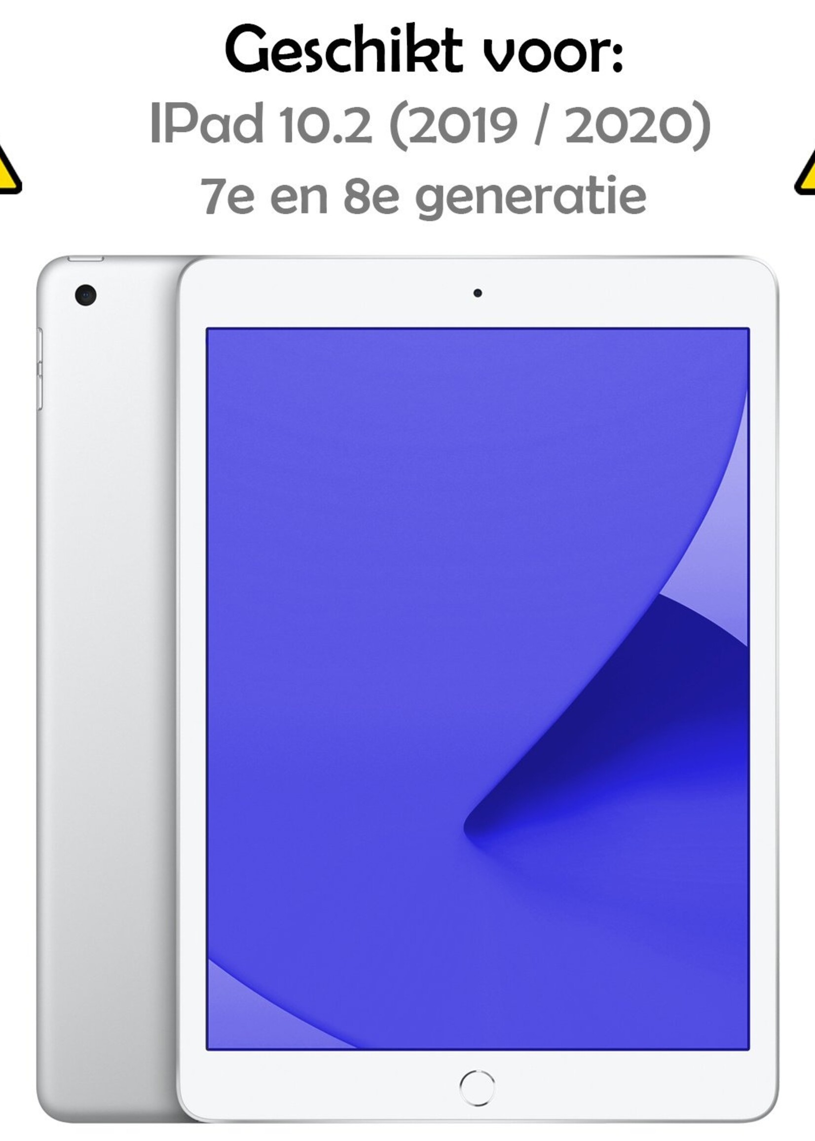 LUQ LUQ iPad 10.2 2019/2020 Kinderhoes Met 2x Screenprotector - Rood