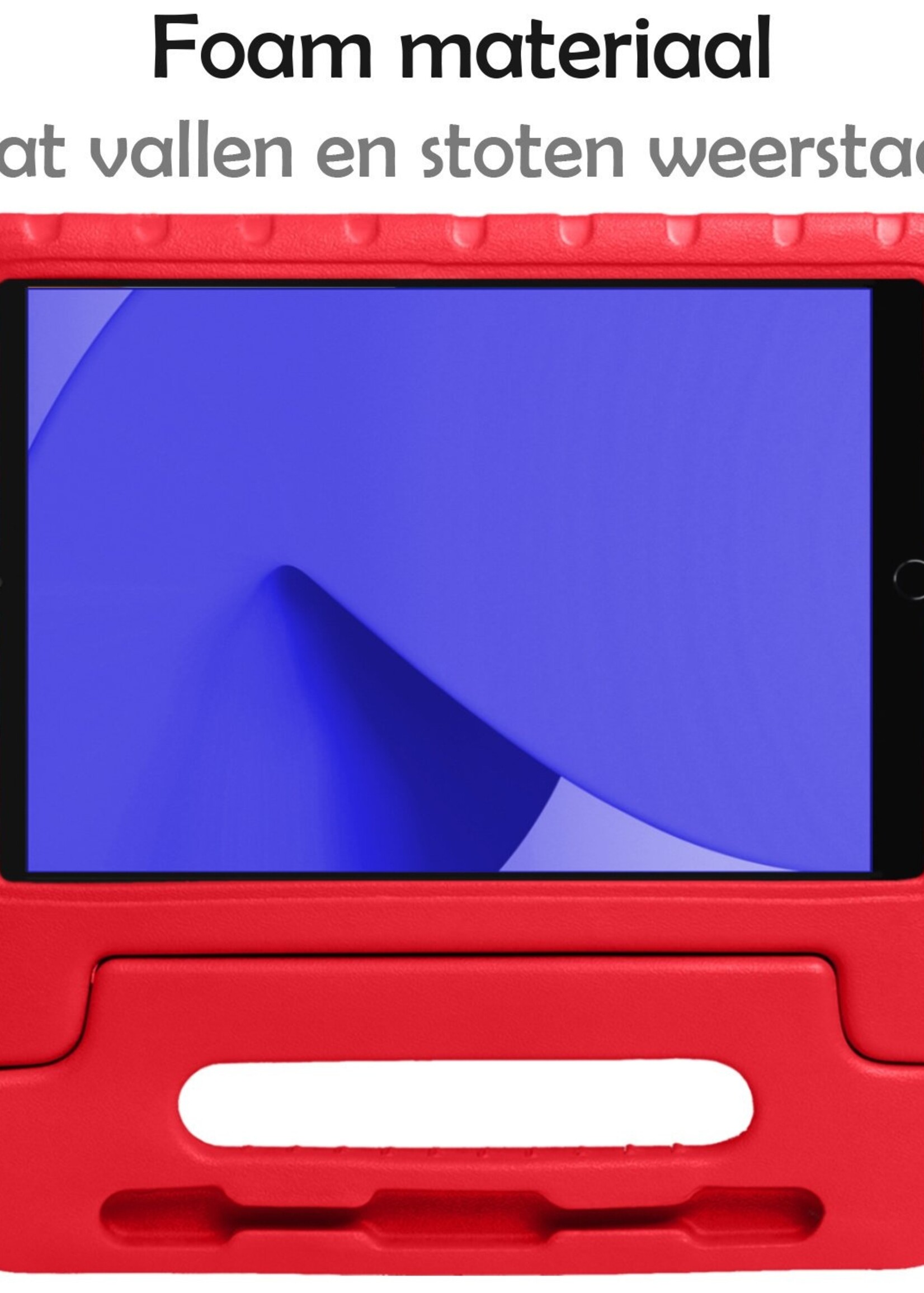 LUQ LUQ iPad 10.2 2019/2020 Kinderhoes Met 2x Screenprotector - Rood