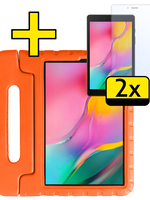 LUQ LUQ Samsung Galaxy Tab A 8.0 2019 (SM-T290 / SM-T295) Kinderhoes Met 2x Screenprotector - Oranje