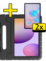 LUQ LUQ Samsung Galaxy Tab S6 Lite Kinderhoes Met 2x Screenprotector - Zwart
