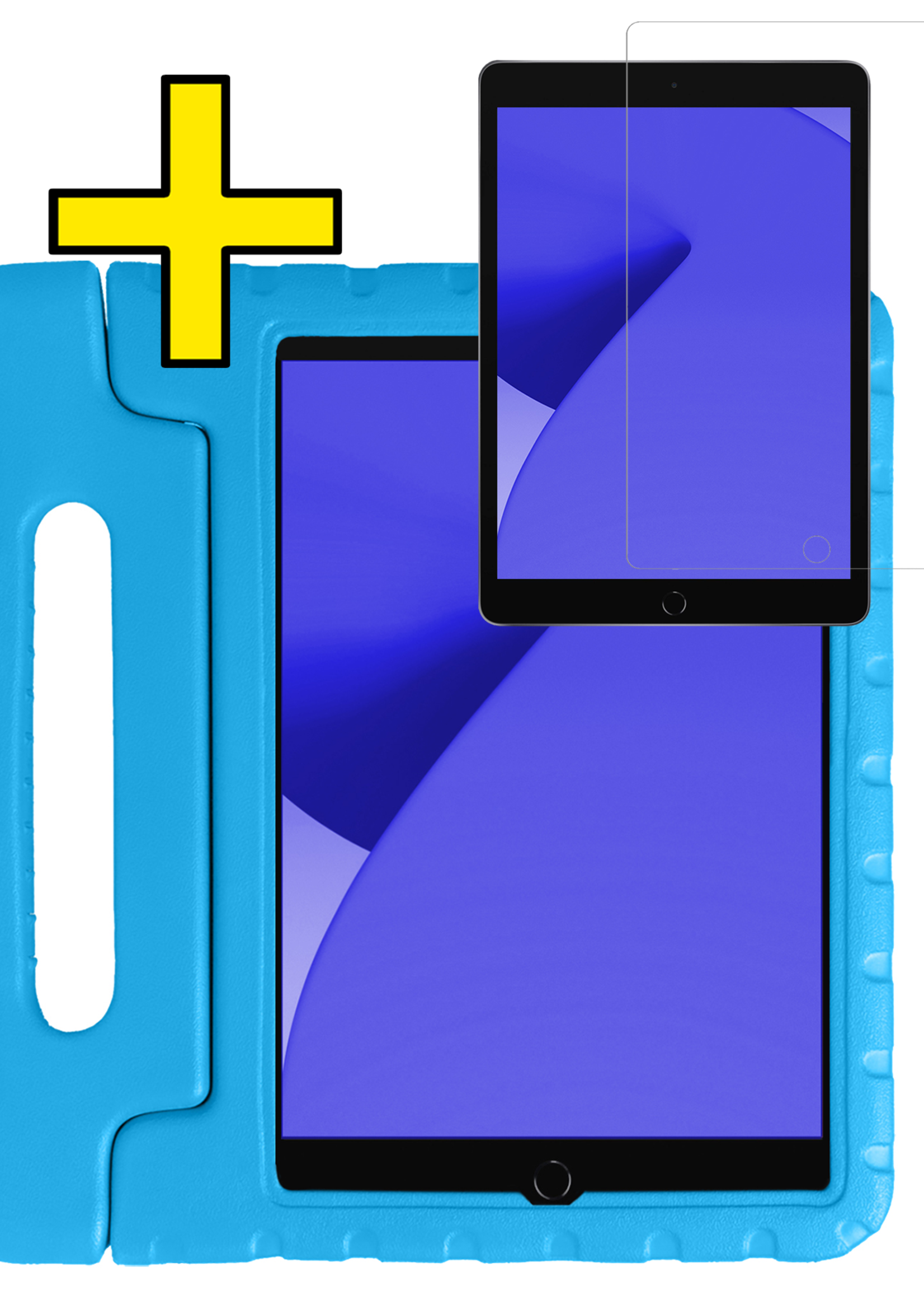 LUQ LUQ iPad 10.2 2019/2020 Kinderhoes Met Screenprotector - Blauw