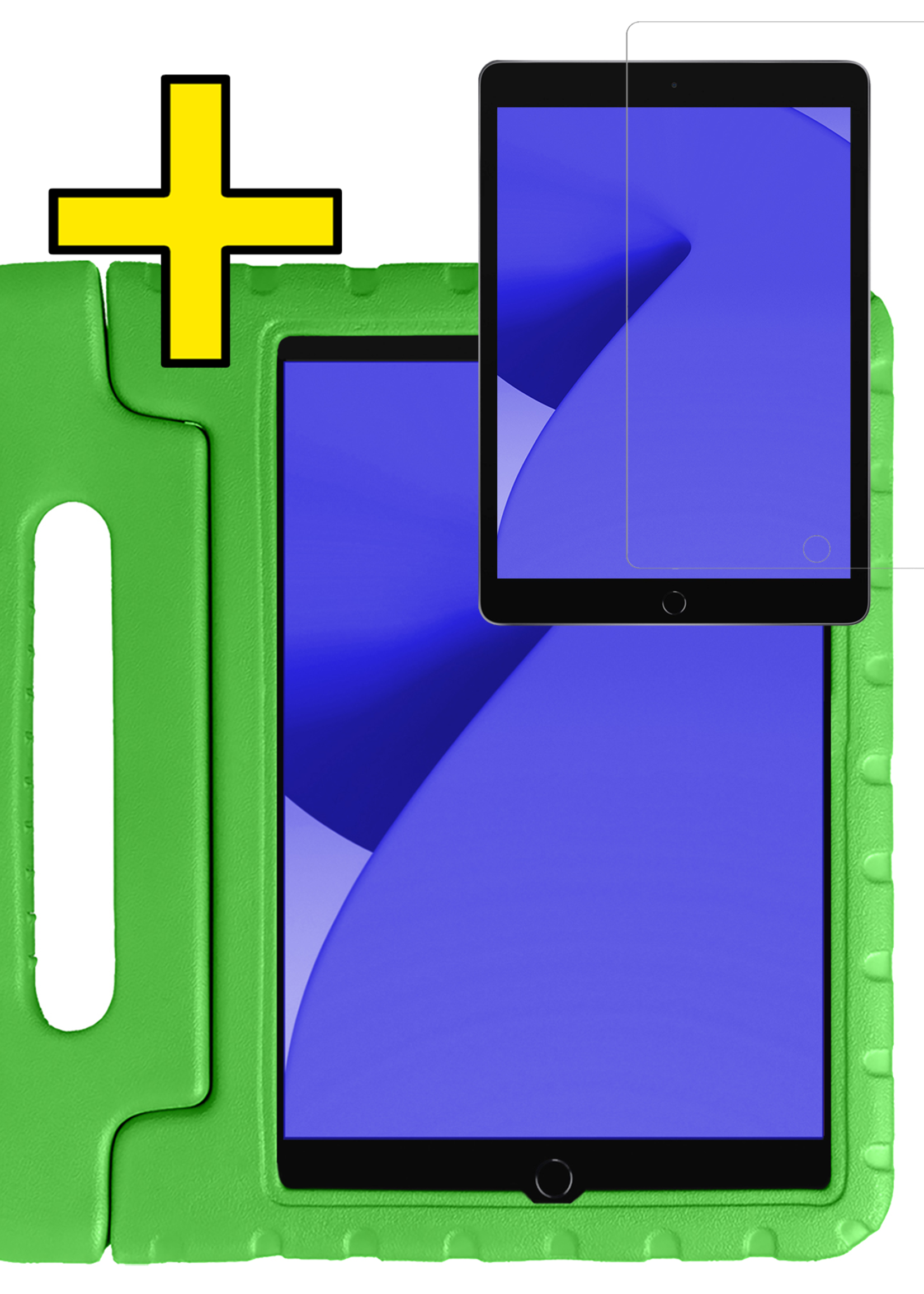 LUQ LUQ iPad 10.2 2019/2020 Kinderhoes Met Screenprotector - Groen