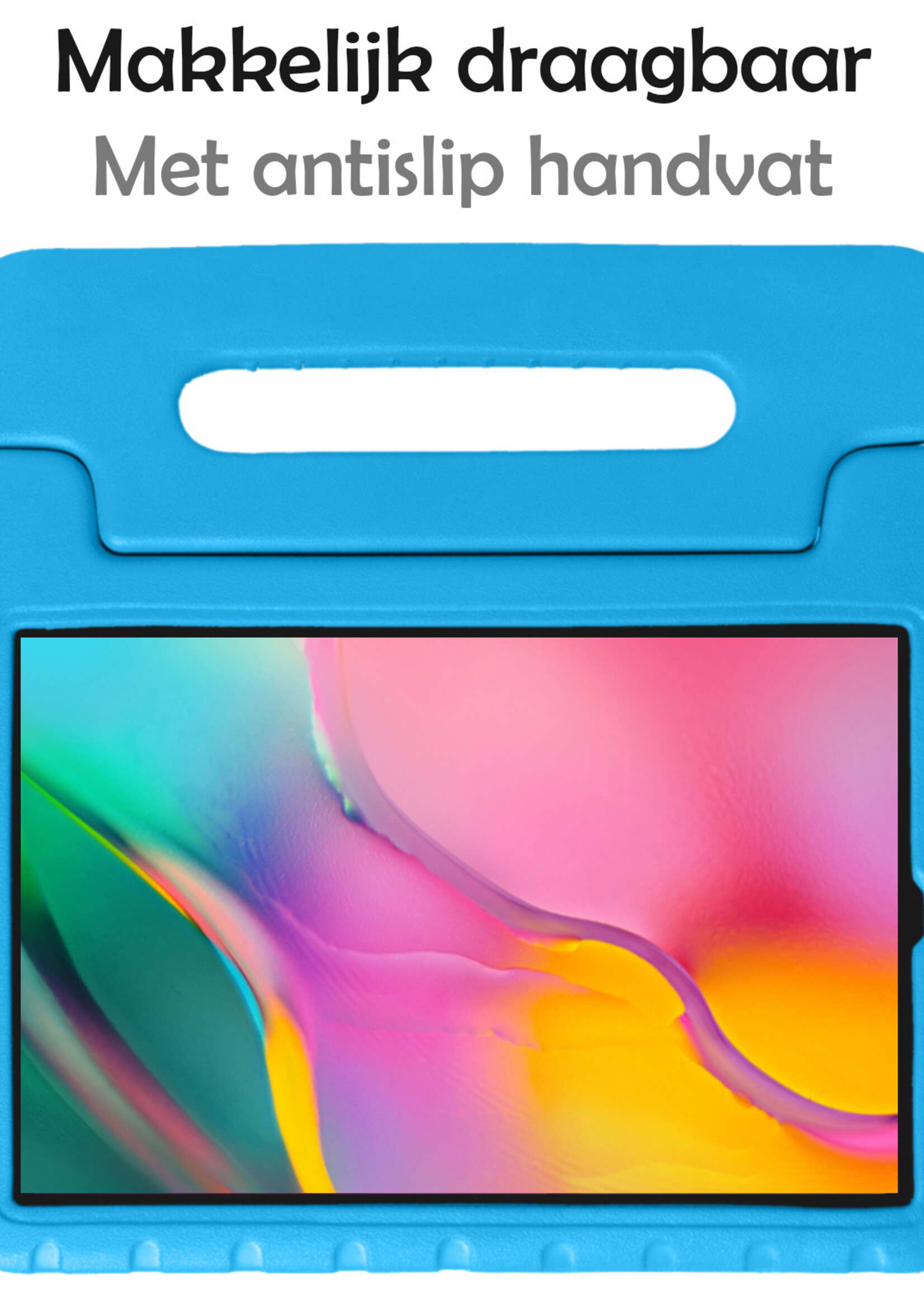 LUQ LUQ Samsung Galaxy Tab A 8.0 2019 (SM-T290 / SM-T295) Kinderhoes Met Screenprotector - Blauw