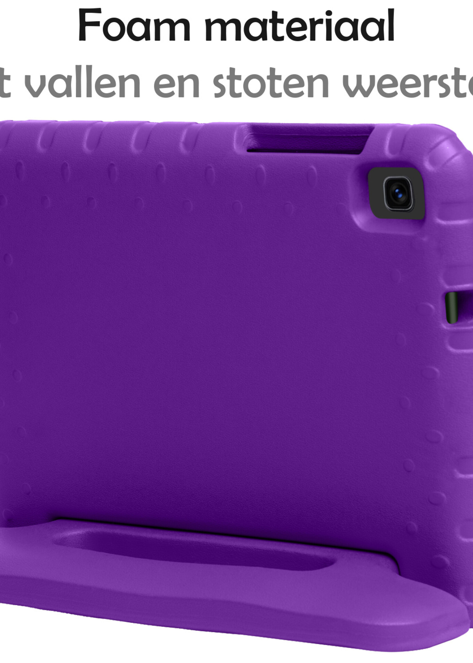 LUQ LUQ Samsung Galaxy Tab A 8.0 2019 (SM-T290 / SM-T295) Kinderhoes Met Screenprotector - Paars