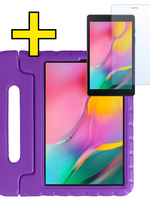 LUQ LUQ Samsung Galaxy Tab A 8.0 2019 (SM-T290 / SM-T295) Kinderhoes Met Screenprotector - Paars