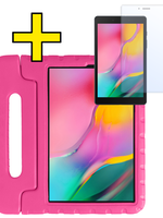 LUQ LUQ Samsung Galaxy Tab A 8.0 2019 (SM-T290 / SM-T295) Kinderhoes Met Screenprotector - Roze