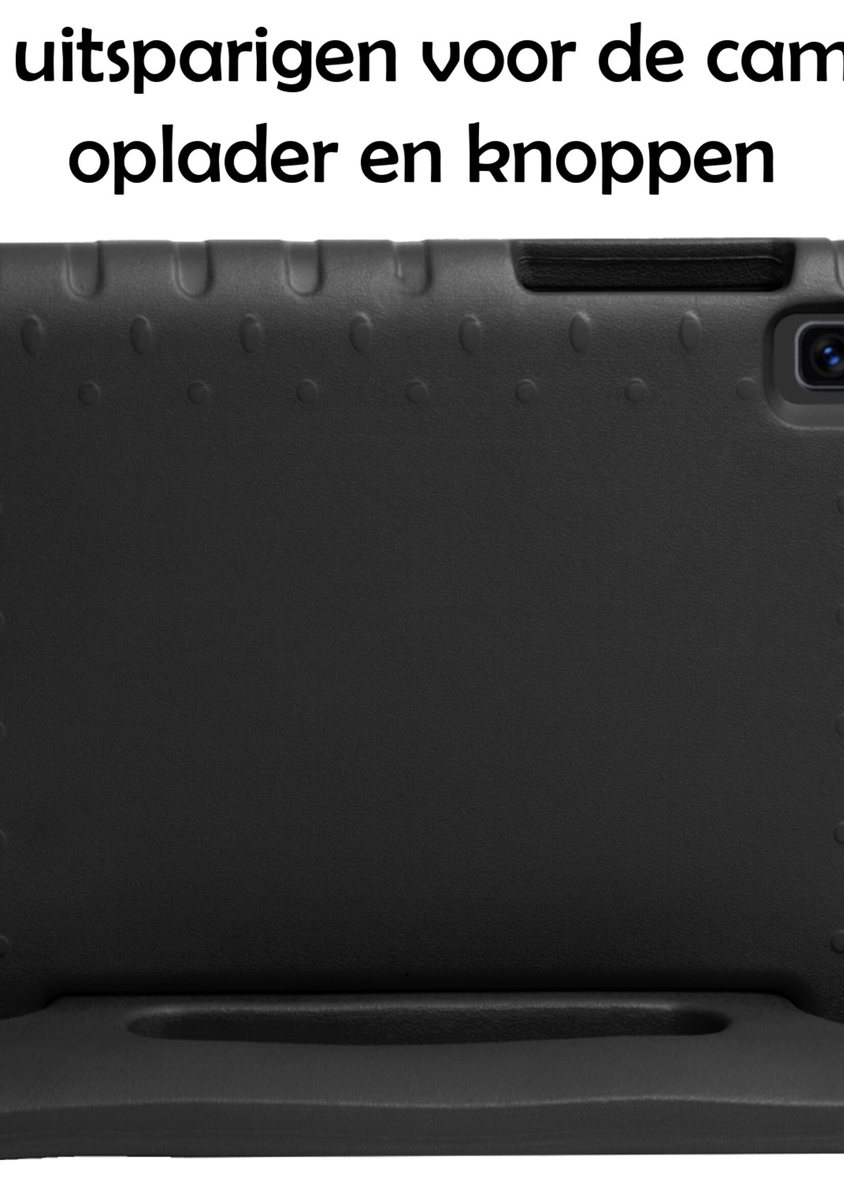 LUQ LUQ Samsung Galaxy Tab A 8.0 2019 (SM-T290 / SM-T295) Kinderhoes Met Screenprotector - Zwart