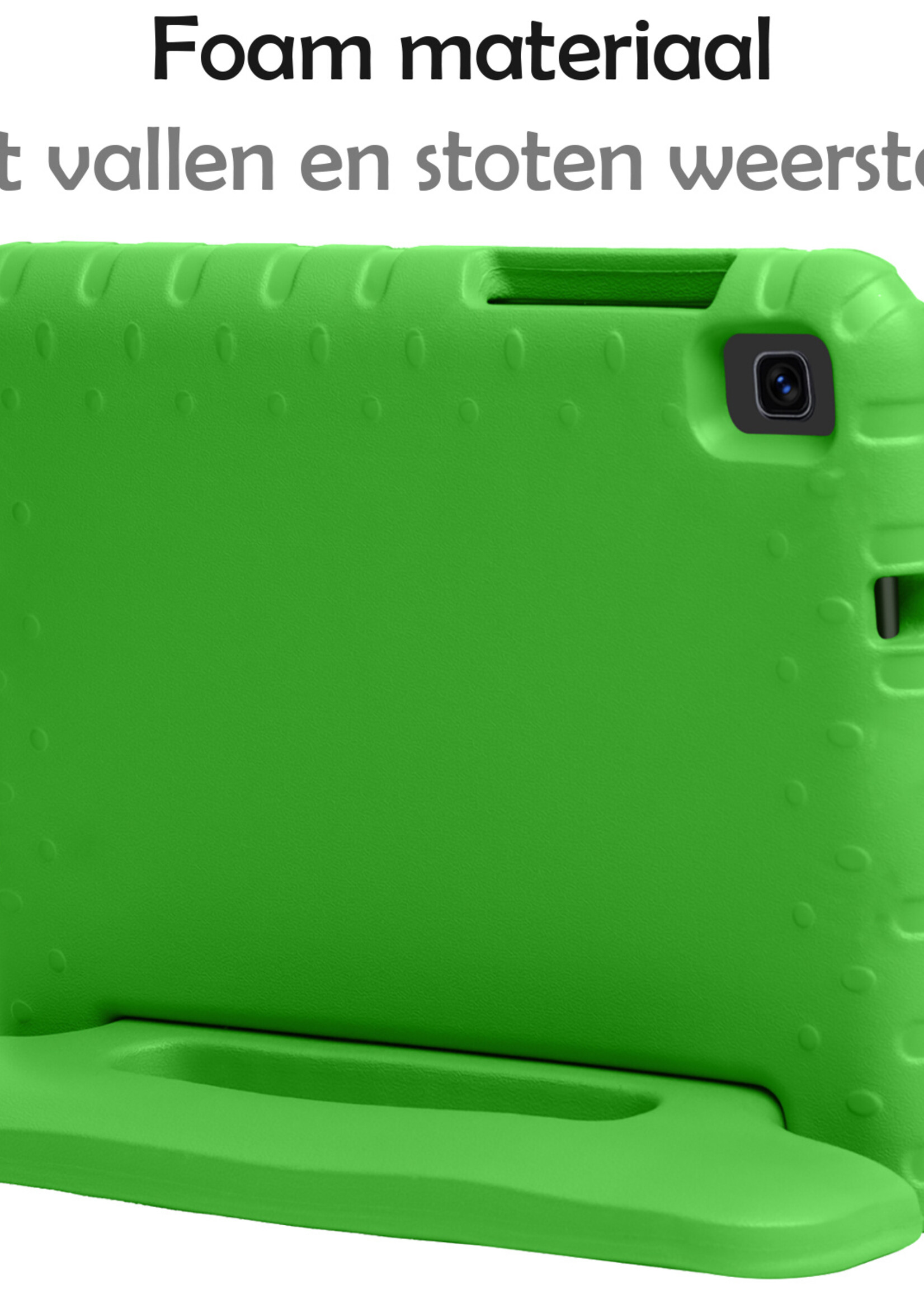 LUQ LUQ Samsung Galaxy Tab A 8.0 2019 (SM-T290 / SM-T295) Kinderhoes Met 2x Screenprotector - Groen