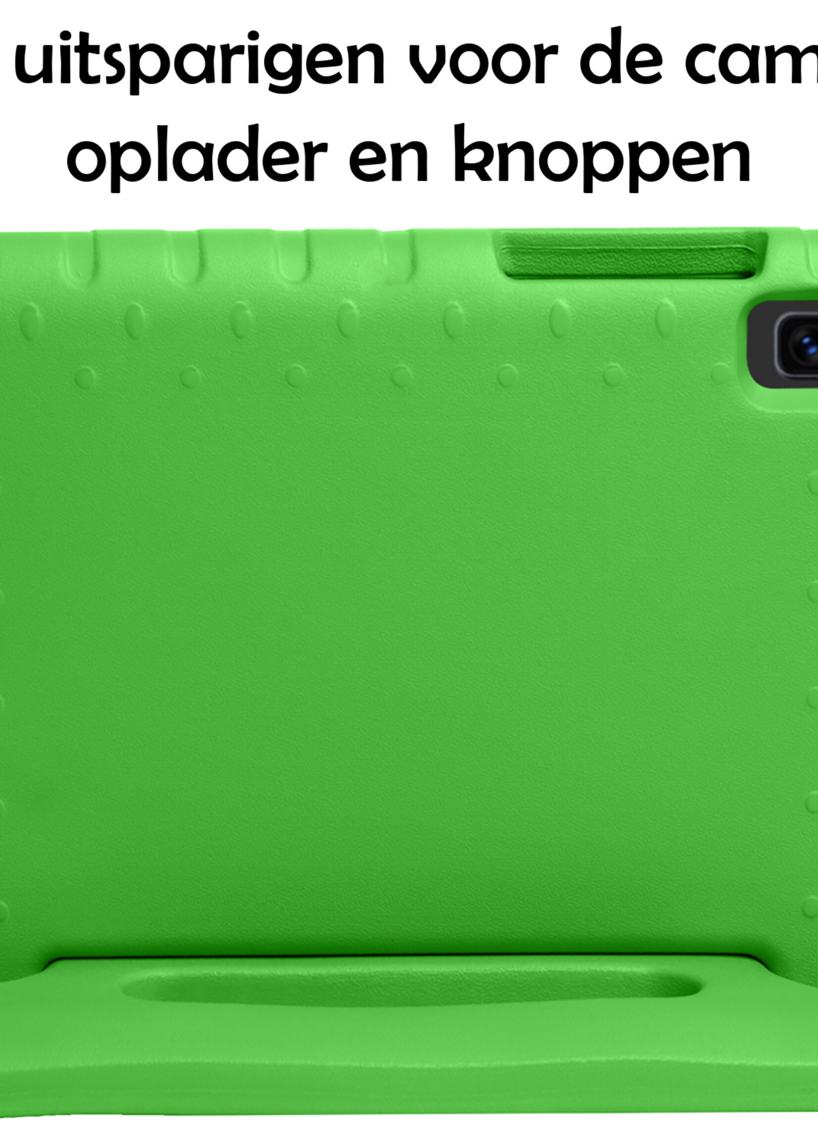 LUQ LUQ Samsung Galaxy Tab A 8.0 2019 (SM-T290 / SM-T295) Kinderhoes Met 2x Screenprotector - Groen