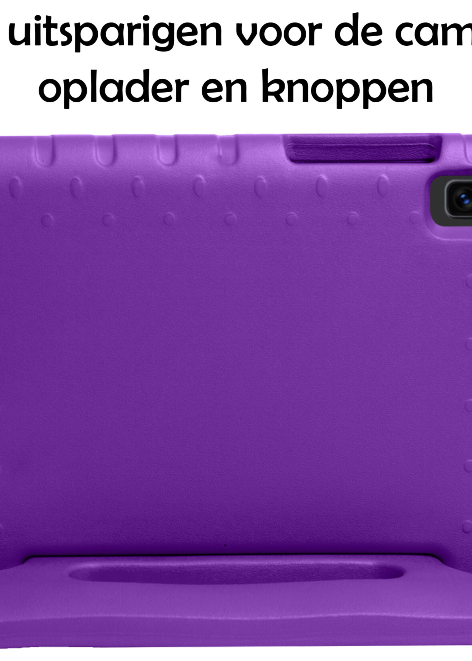 LUQ LUQ Samsung Galaxy Tab A 8.0 2019 (SM-T290 / SM-T295) Kinderhoes Met 2x Screenprotector - Paars