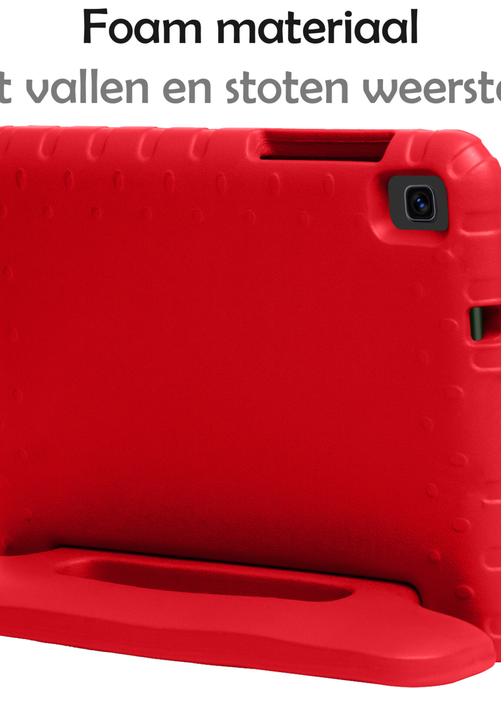 LUQ LUQ Samsung Galaxy Tab A 8.0 2019 (SM-T290 / SM-T295) Kinderhoes Met 2x Screenprotector - Rood