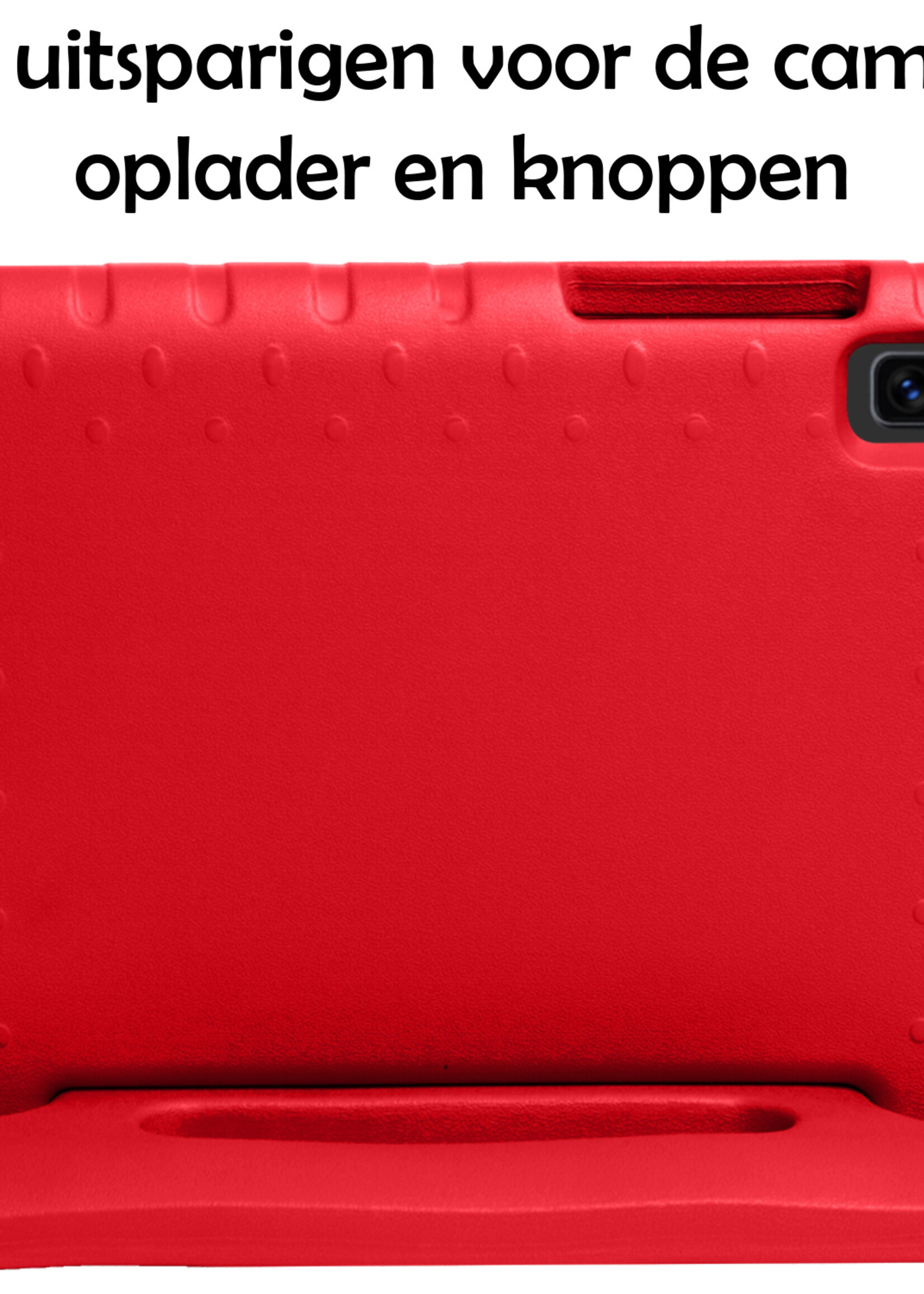 LUQ LUQ Samsung Galaxy Tab A 8.0 2019 (SM-T290 / SM-T295) Kinderhoes Met 2x Screenprotector - Rood