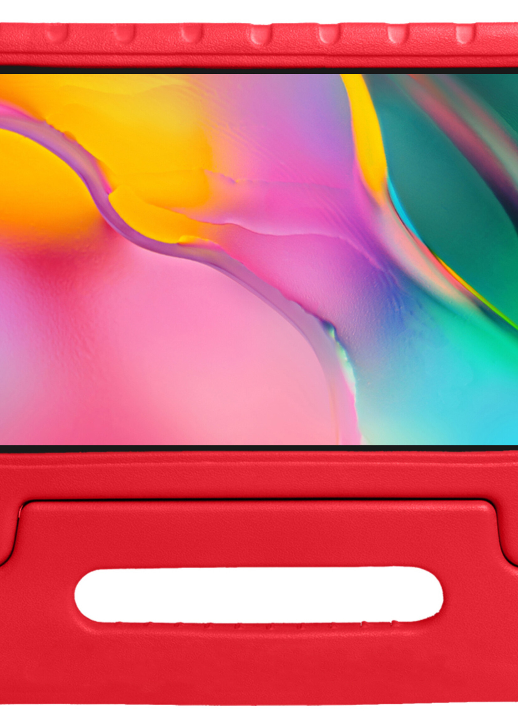 LUQ LUQ Samsung Galaxy Tab A 8.0 2019 (SM-T290 / SM-T295) Kinderhoes Met 2x Screenprotector - Rood