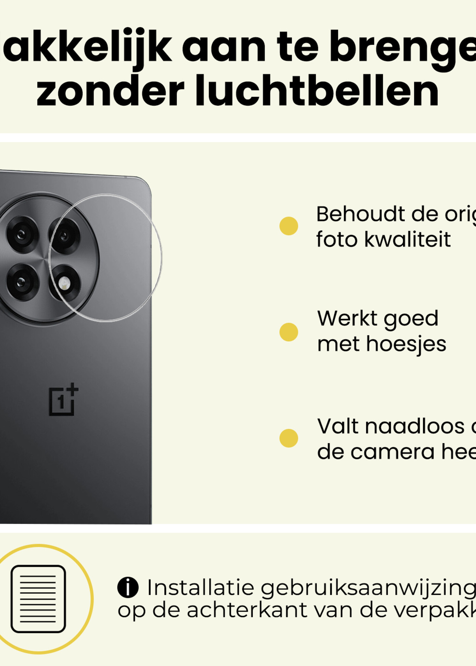 LUQ LUQ OnePlus 13R Camera Screenprotector - 3 PACK