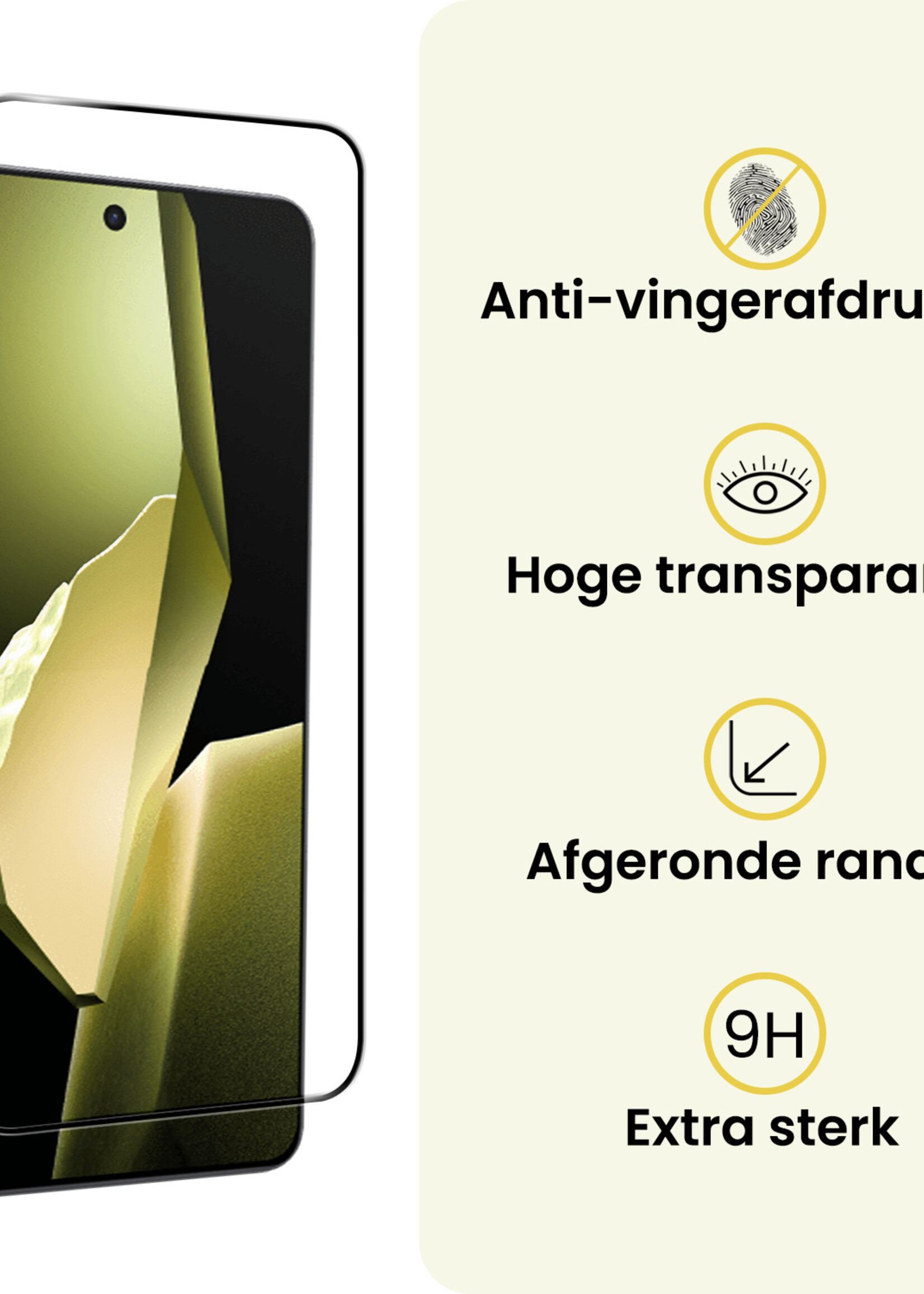 LUQ LUQ OnePlus 13R Screenprotector Full Cover - 2 PACK