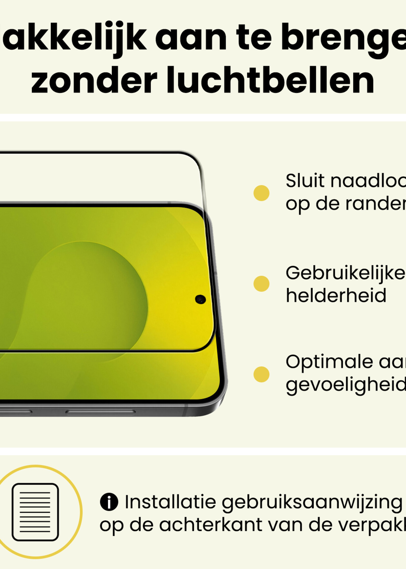 LUQ LUQ Samsung Galaxy S25 Screenprotector Glas Full Cover