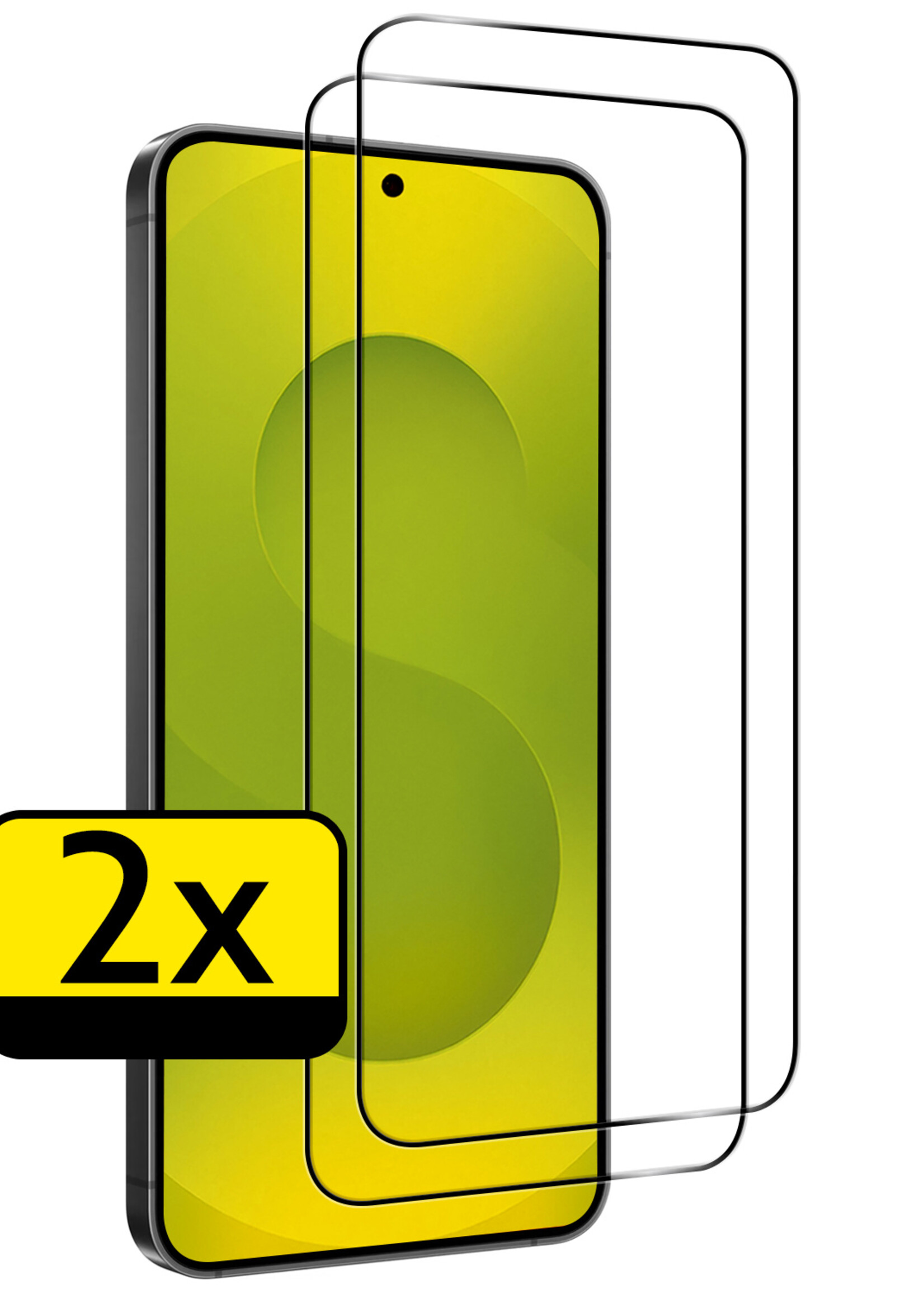 LUQ LUQ Samsung Galaxy S25 Screenprotector Glas Full Cover - 2 PACK