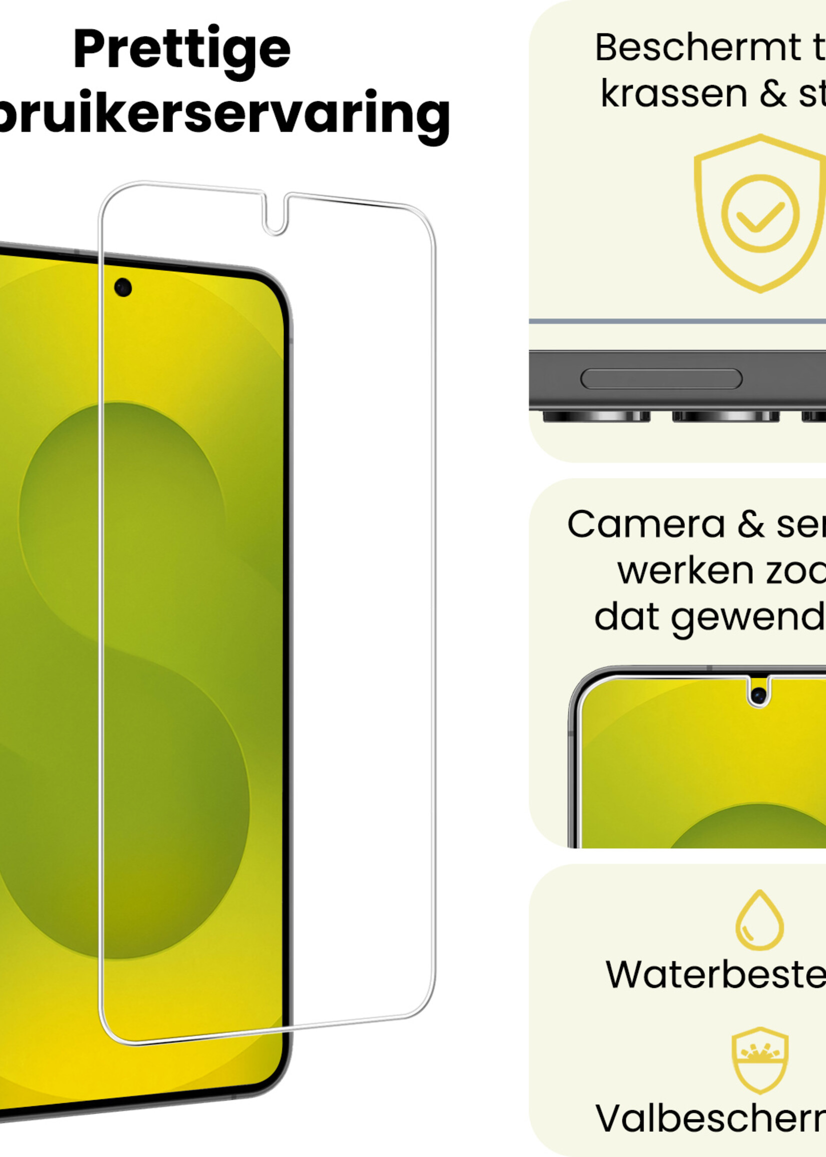 LUQ LUQ Samsung Galaxy S25 Plus Screenprotector Glas - 3 PACK