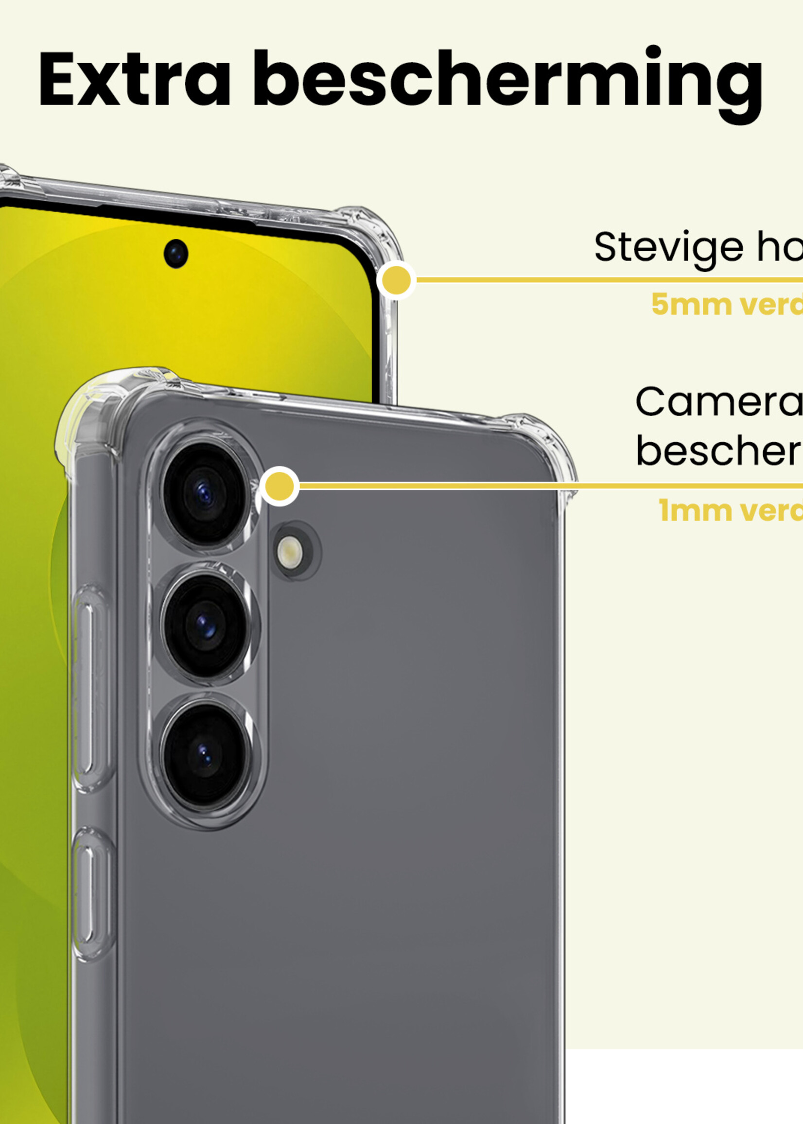 LUQ LUQ Samsung Galaxy S25 Hoesje Shockproof - Transparant