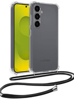 LUQ LUQ Samsung Galaxy S25 Hoesje Transparant Shockproof Met Zwart Koord