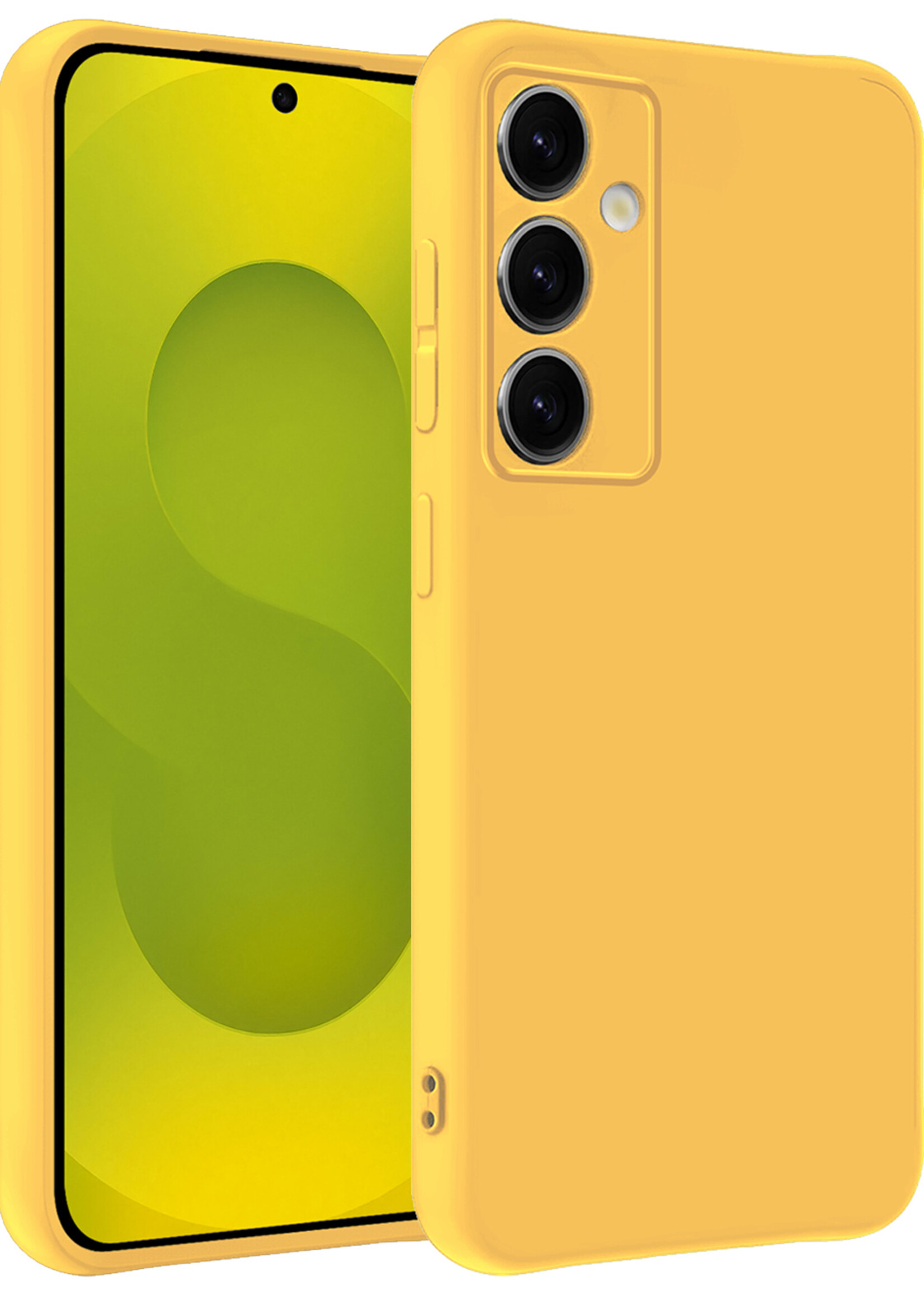 LUQ LUQ Samsung Galaxy S25 Hoesje Siliconen - Geel