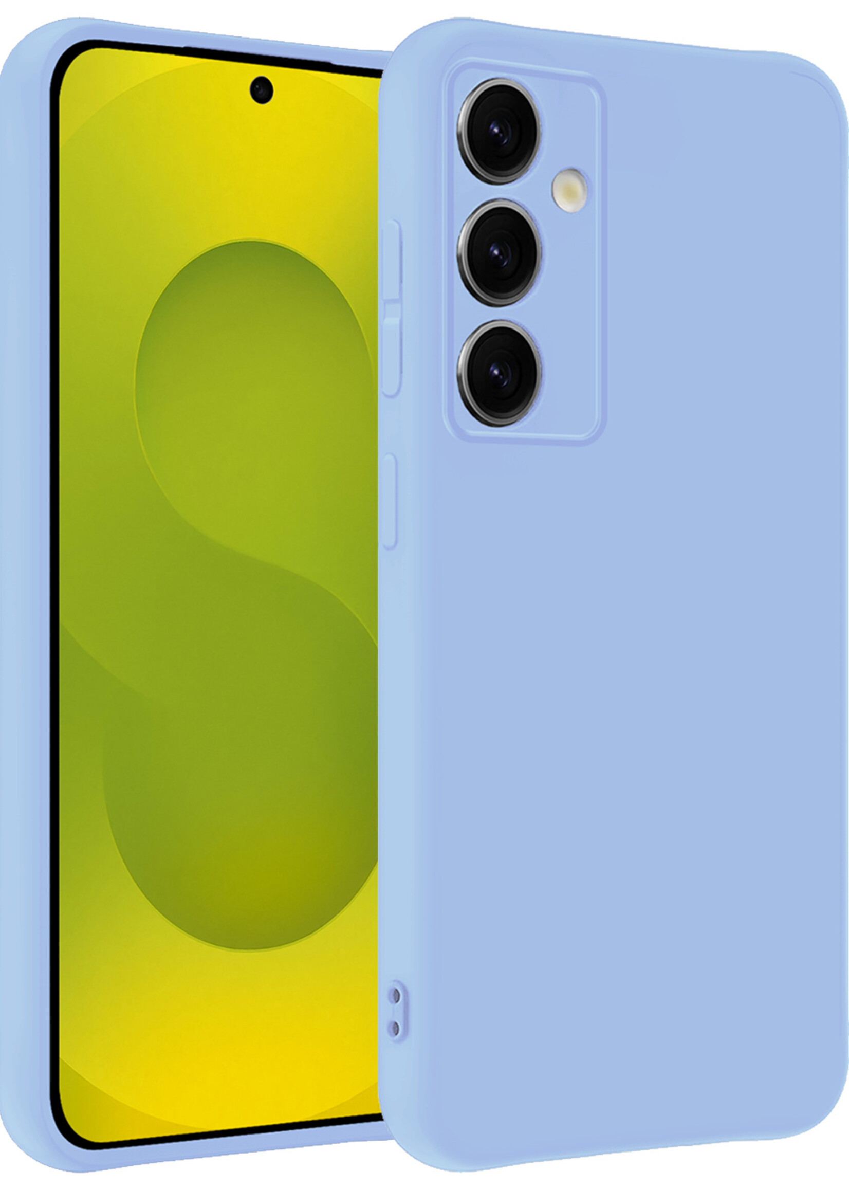 LUQ LUQ Samsung Galaxy S25 Hoesje Siliconen - Lichtblauw