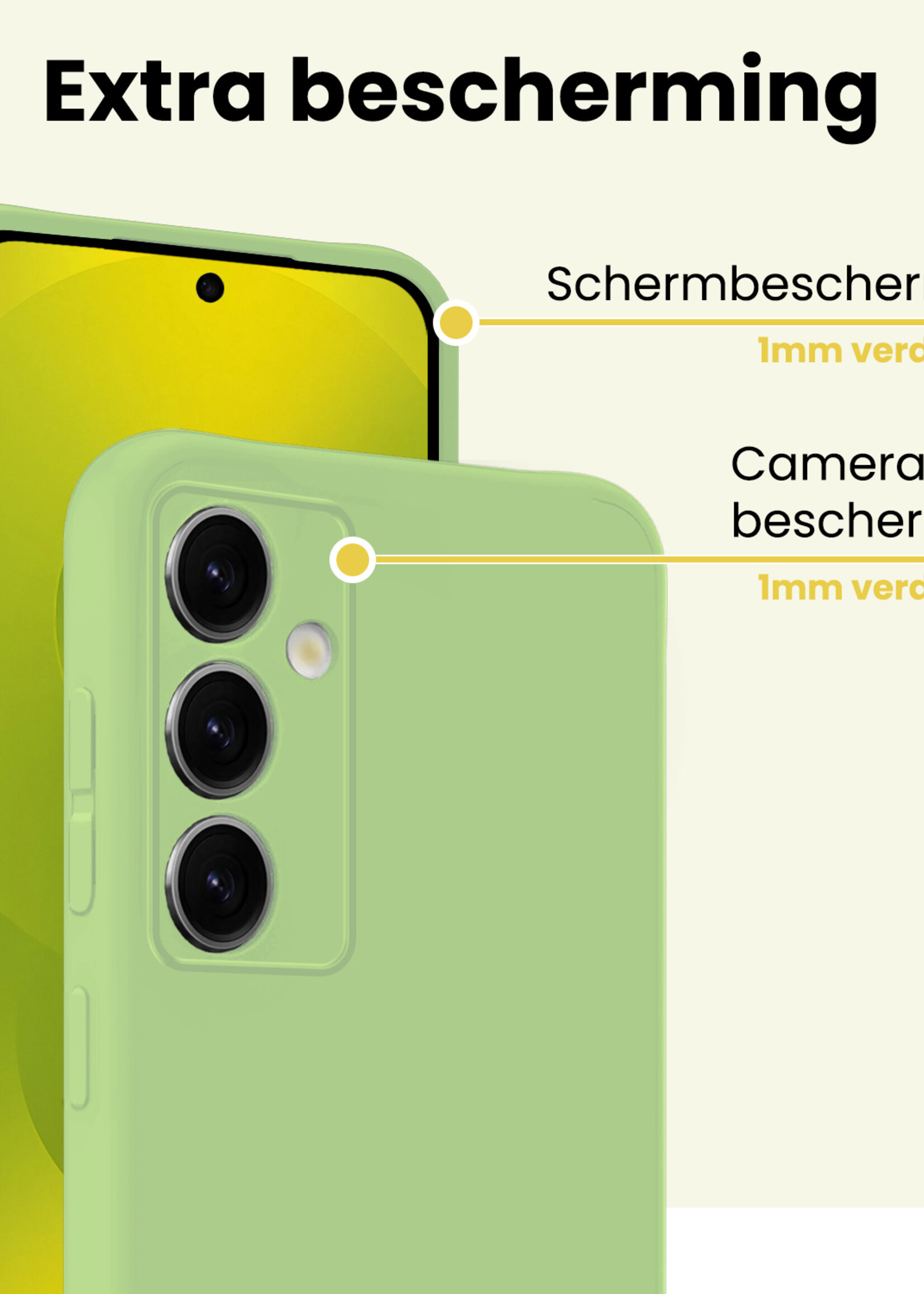 LUQ LUQ Samsung Galaxy S25 Hoesje Siliconen - Groen - 2 PACK