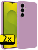 LUQ LUQ Samsung Galaxy S25 Hoesje Siliconen - Lila - 2 PACK