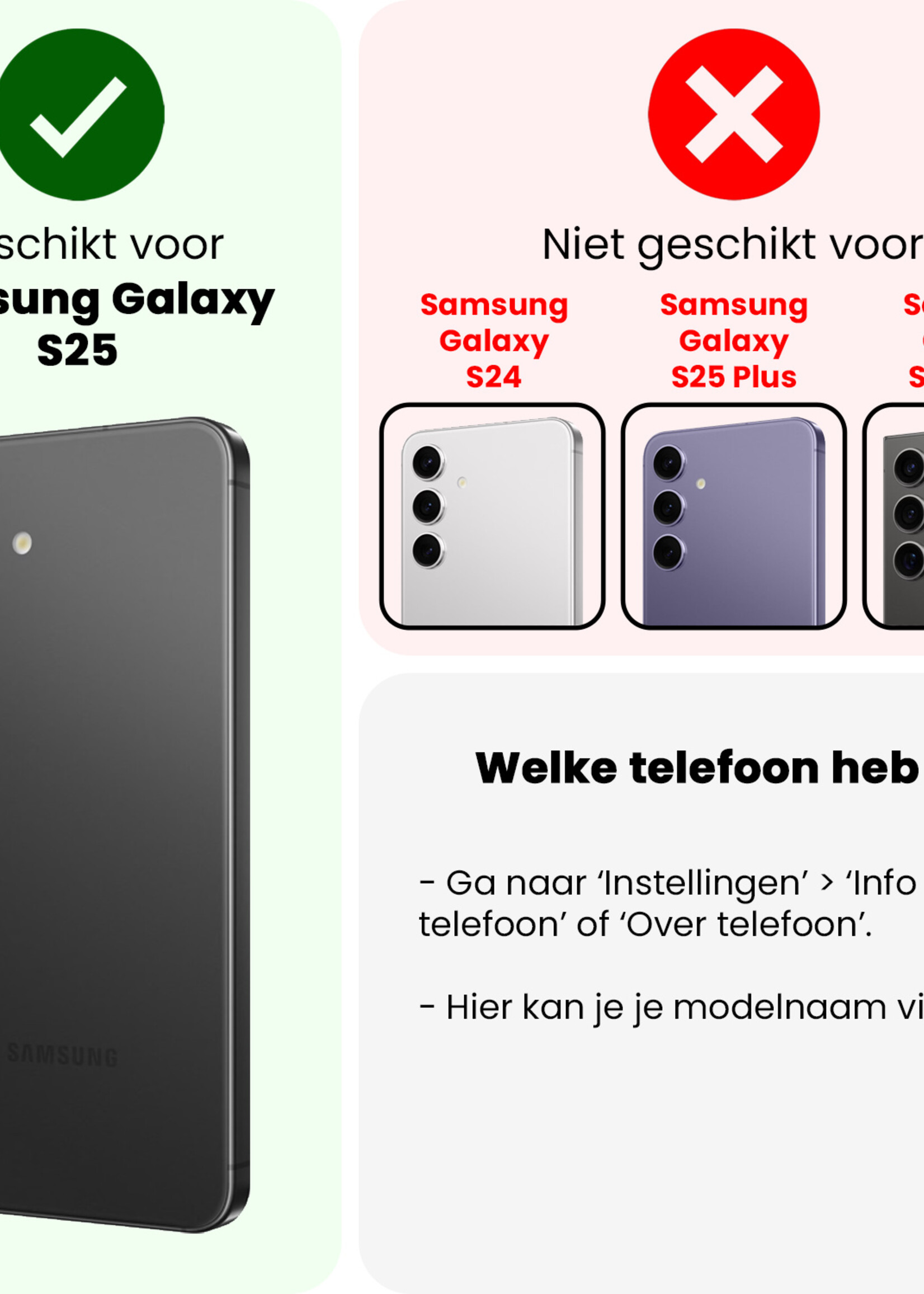 LUQ LUQ Samsung Galaxy S25 Hoesje Siliconen - Lila - 2 PACK