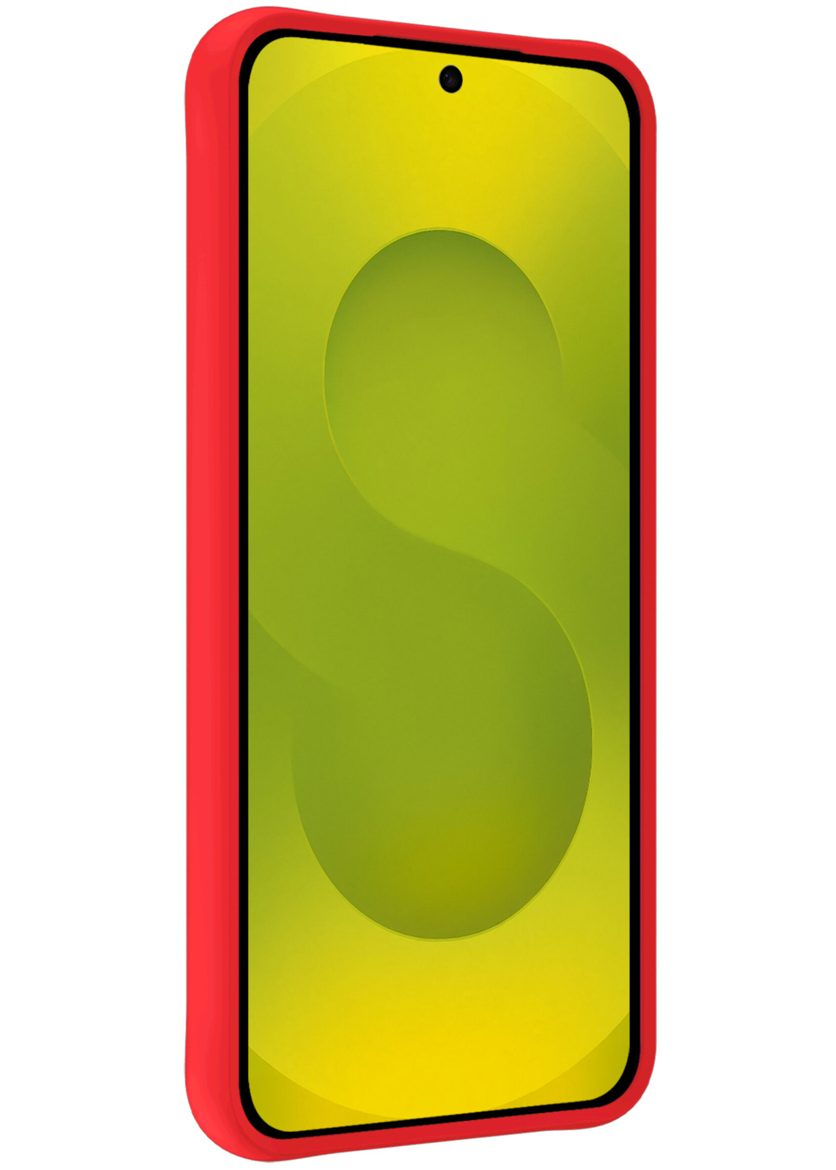 LUQ LUQ Samsung Galaxy S25 Hoesje Siliconen - Rood - 2 PACK