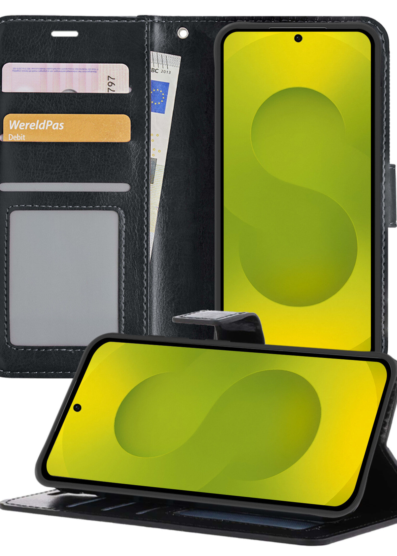 LUQ LUQ Samsung Galaxy S25 Hoesje Bookcase - Zwart