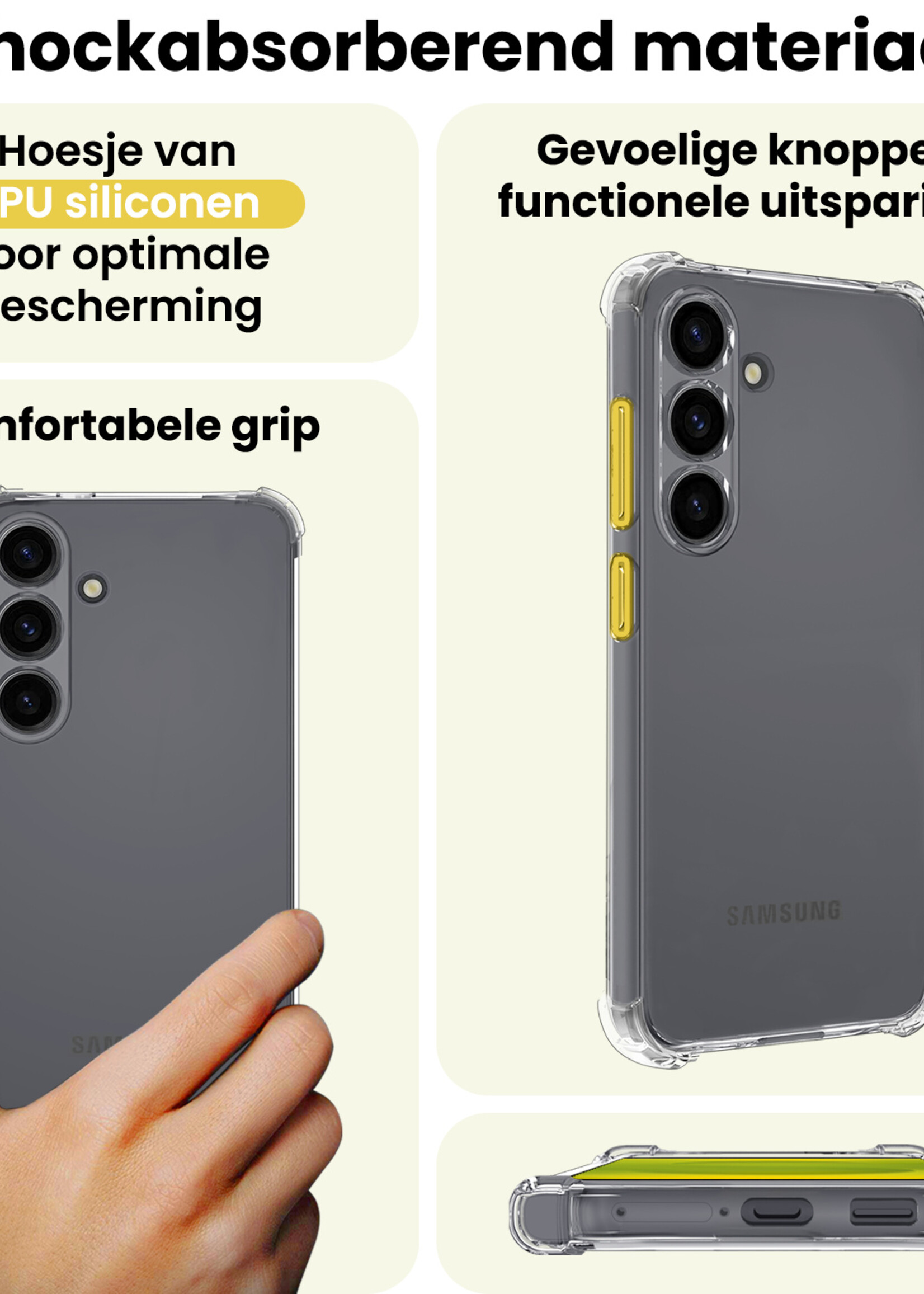 LUQ LUQ Samsung Galaxy S25 Plus Hoesje Shockproof Met Screenprotector