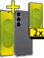 LUQ LUQ Samsung Galaxy S25 Plus Hoesje Shockproof Met 2x Screenprotector