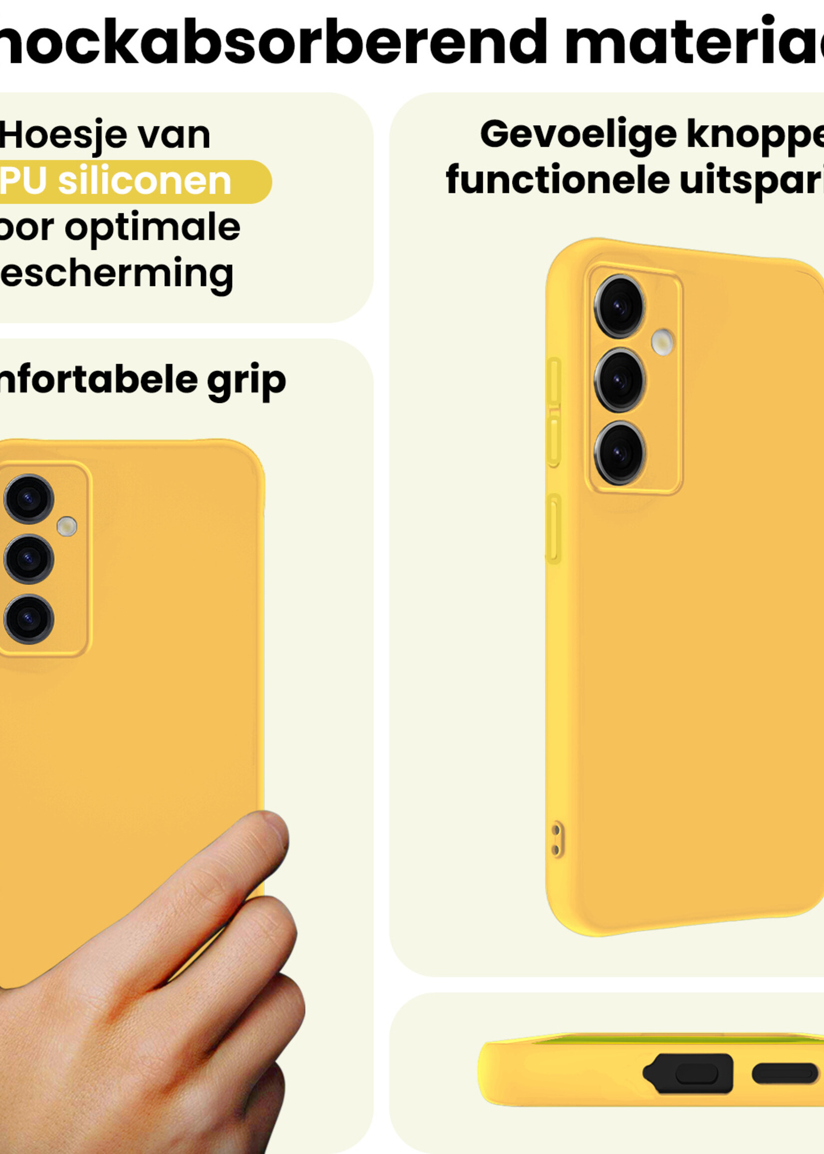 LUQ LUQ Samsung Galaxy S25 Plus Hoesje Siliconen - Geel