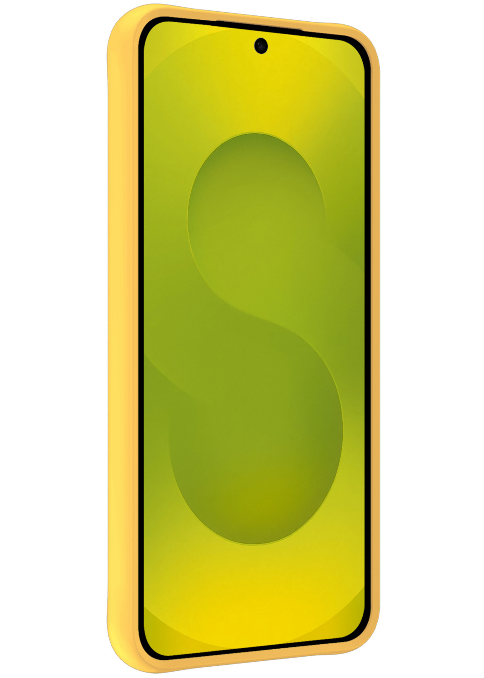 LUQ LUQ Samsung Galaxy S25 Plus Hoesje Siliconen - Geel