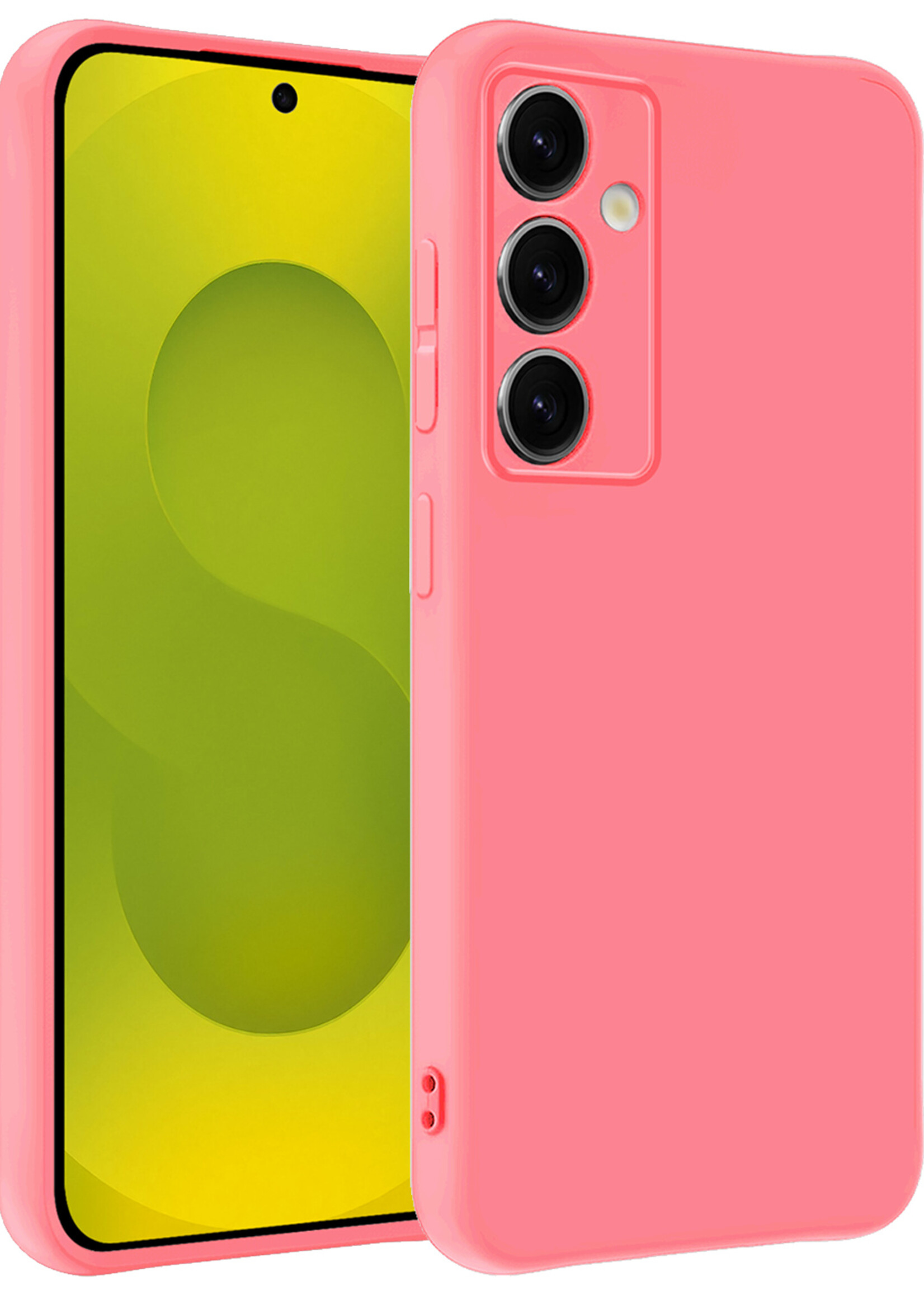 LUQ LUQ Samsung Galaxy S25 Plus Hoesje Siliconen - Lichtroze