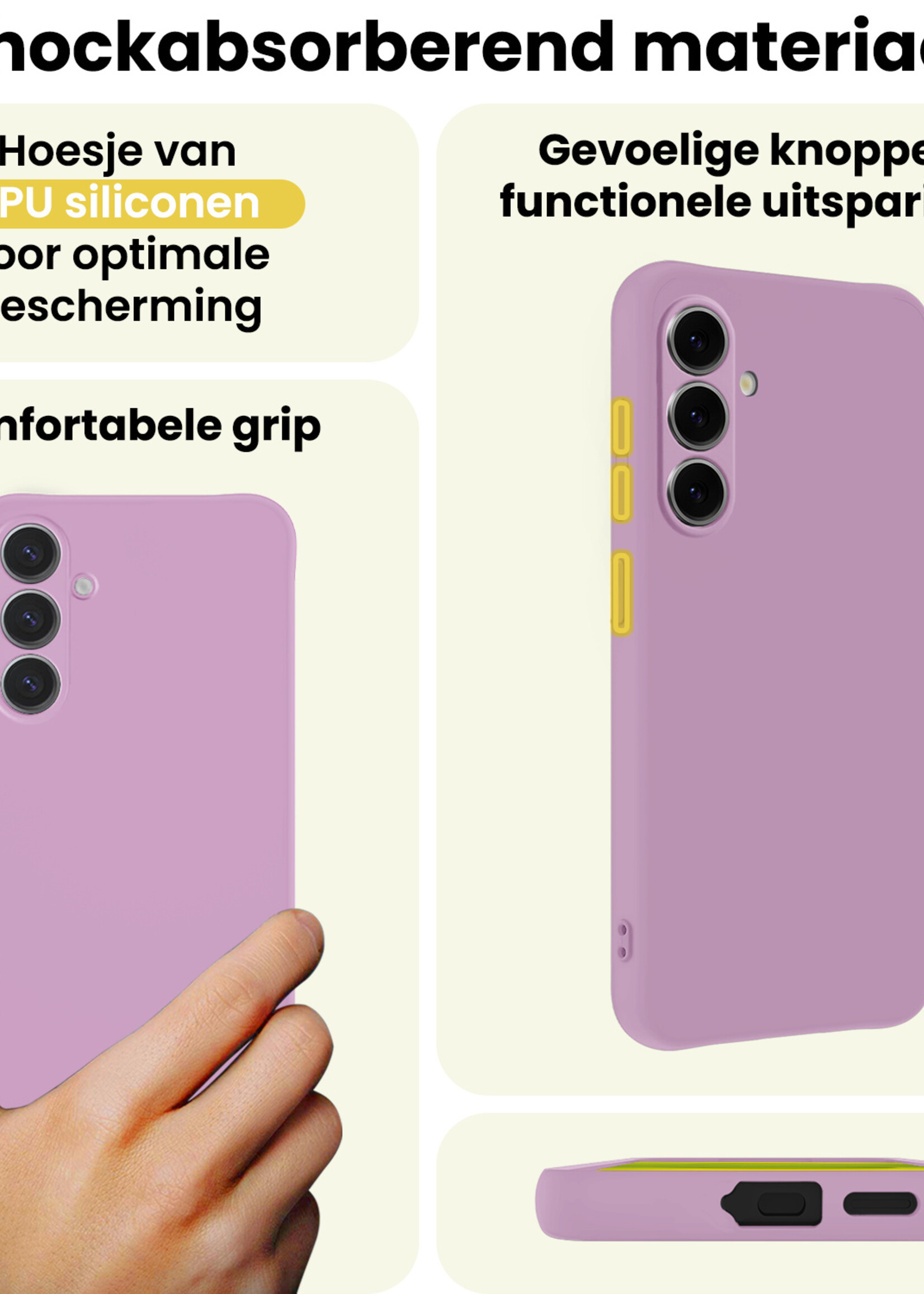LUQ LUQ Samsung Galaxy S25 Plus Hoesje Siliconen - Lila