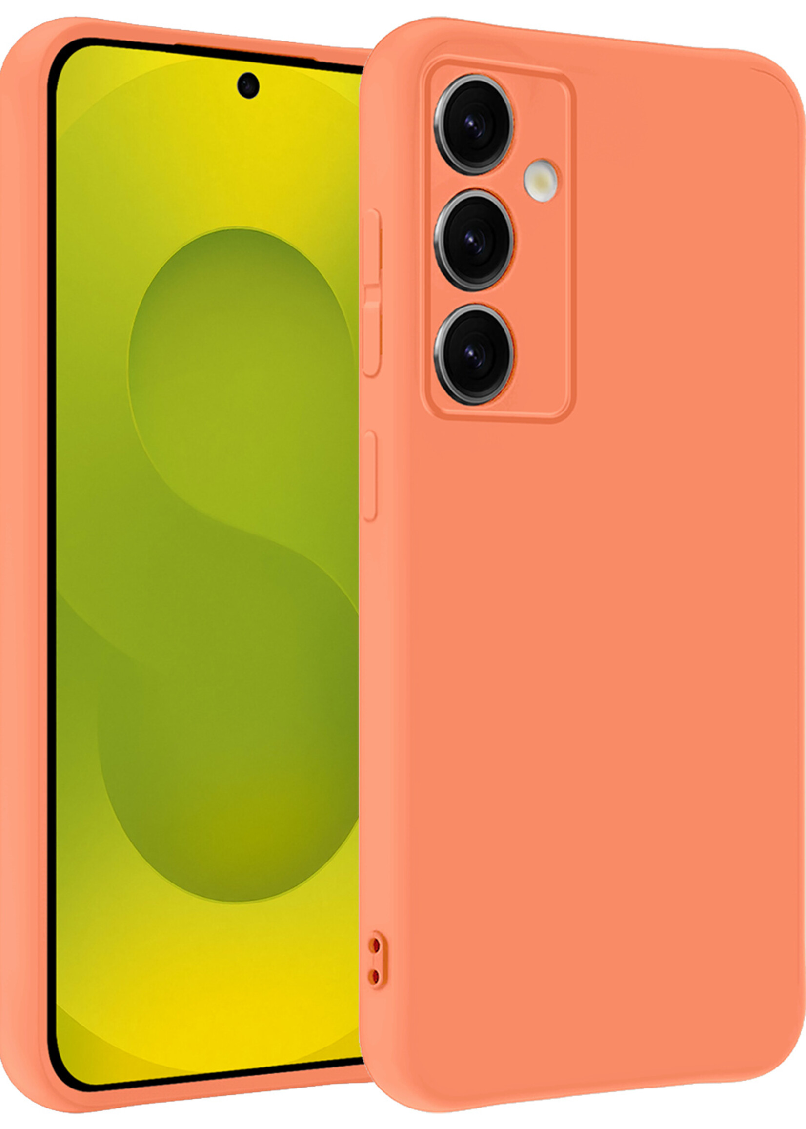 LUQ LUQ Samsung Galaxy S25 Plus Hoesje Siliconen - Perzik