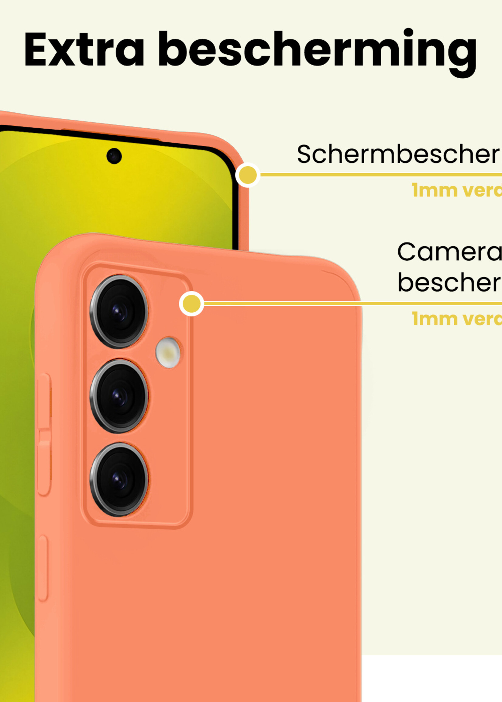 LUQ LUQ Samsung Galaxy S25 Plus Hoesje Siliconen - Perzik