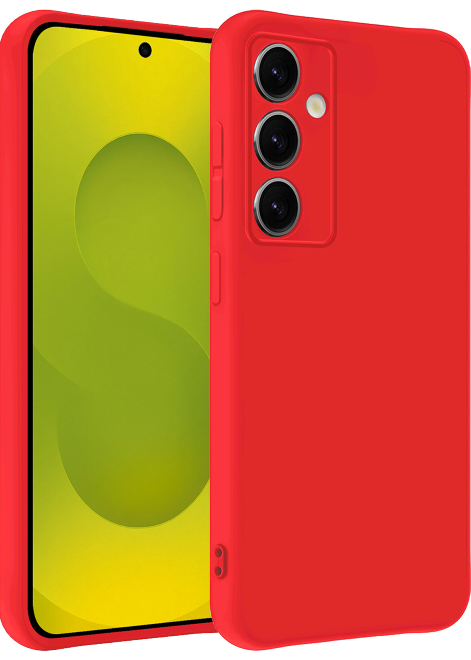 LUQ LUQ Samsung Galaxy S25 Plus Hoesje Siliconen - Rood