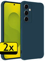 LUQ LUQ Samsung Galaxy S25 Plus Hoesje Siliconen - Donkerblauw - 2 PACK