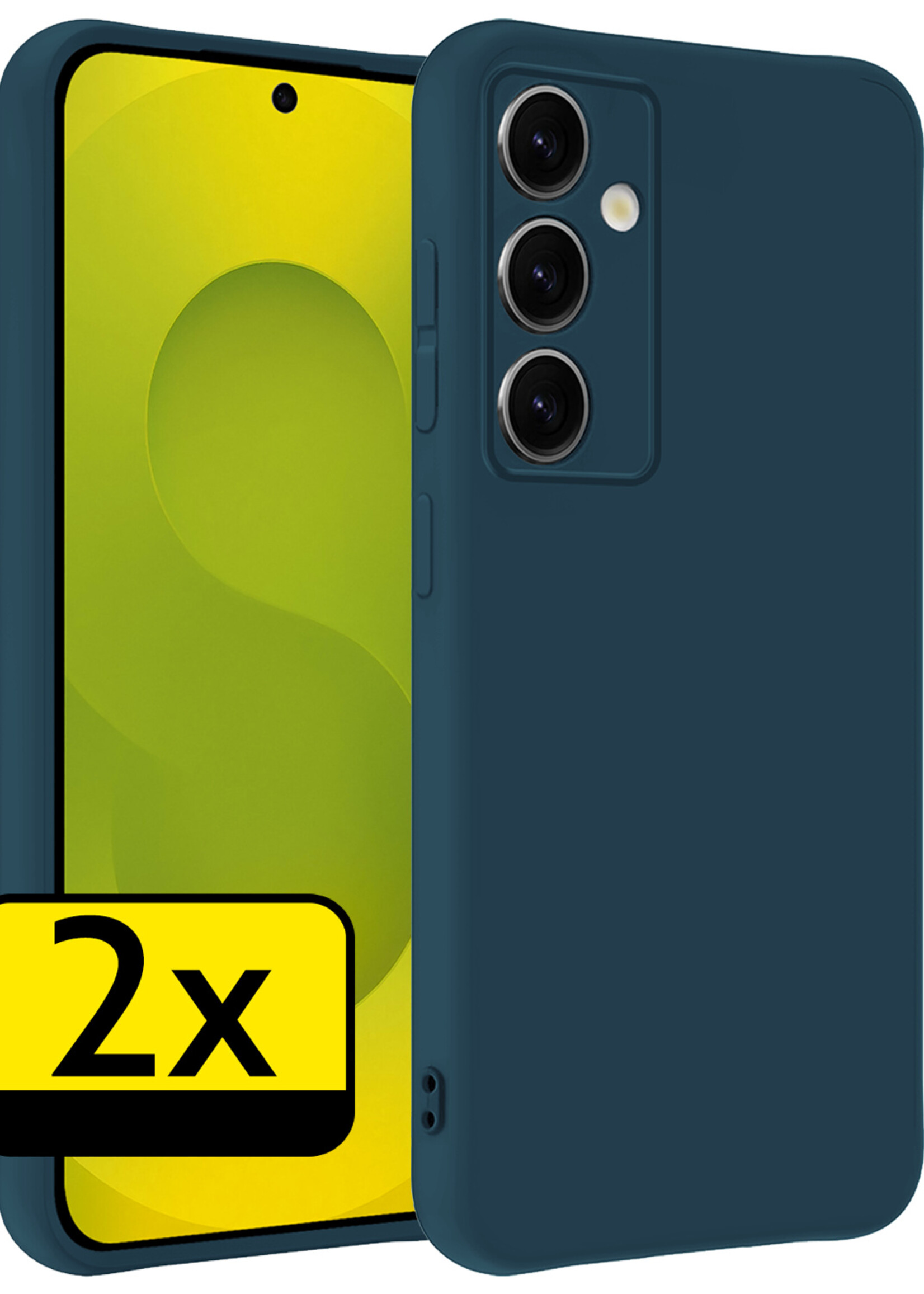 LUQ LUQ Samsung Galaxy S25 Plus Hoesje Siliconen - Donkerblauw - 2 PACK